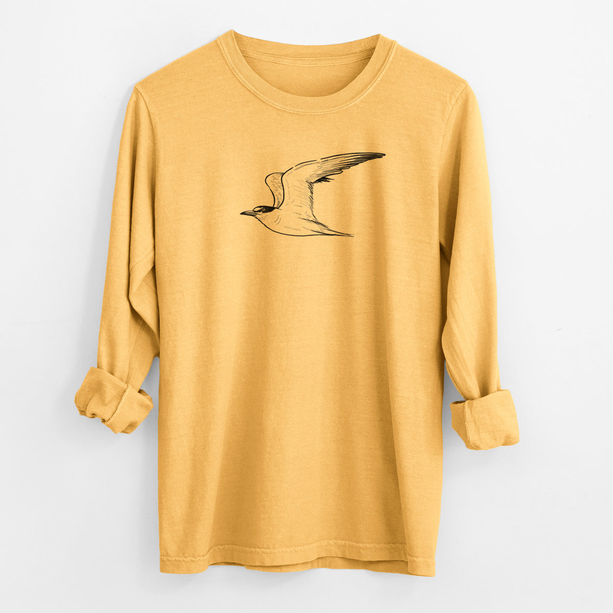 California Least Tern - Sterna antillarum browni - Men&#39;s Heavyweight 100% Cotton Long Sleeve