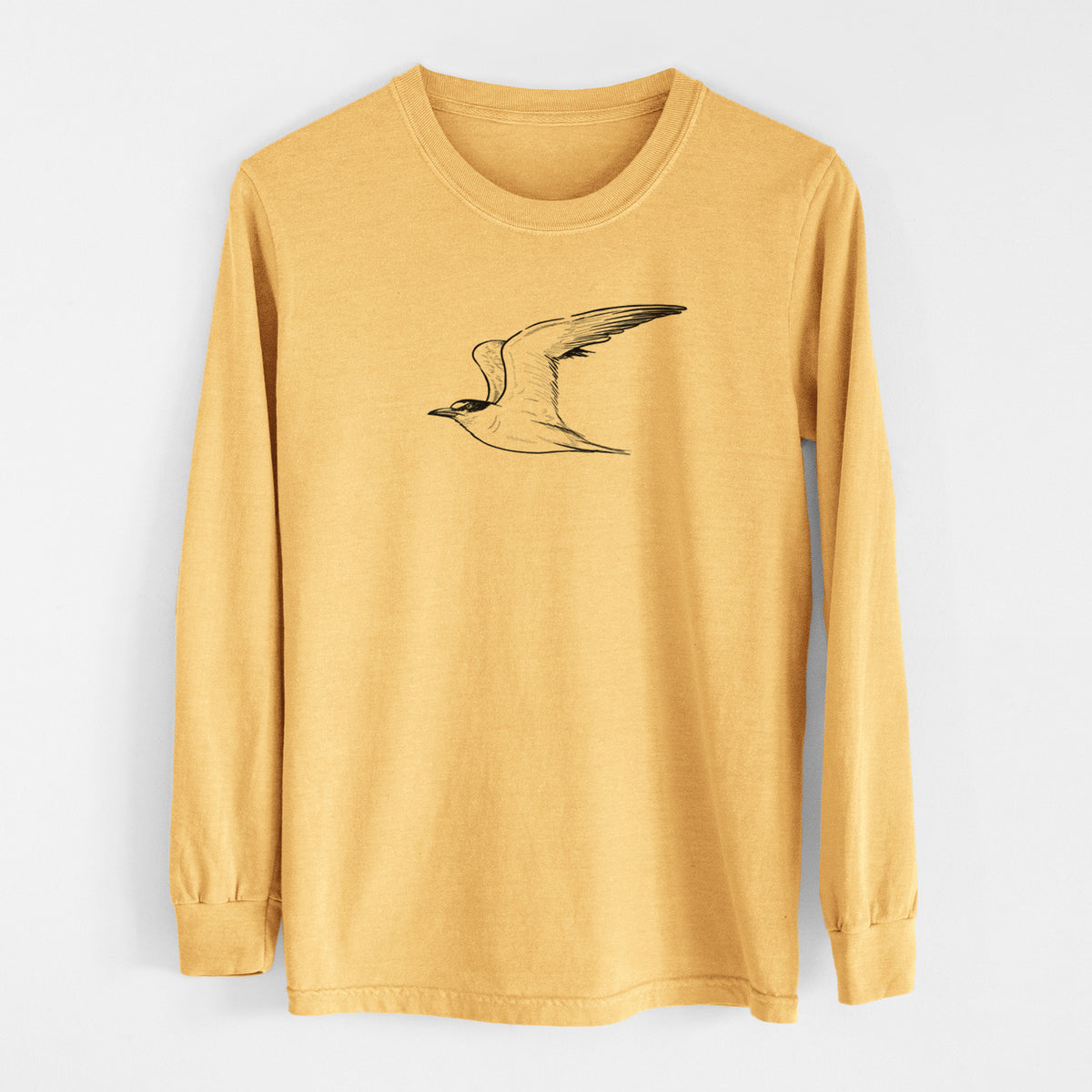 California Least Tern - Sterna antillarum browni - Men&#39;s Heavyweight 100% Cotton Long Sleeve