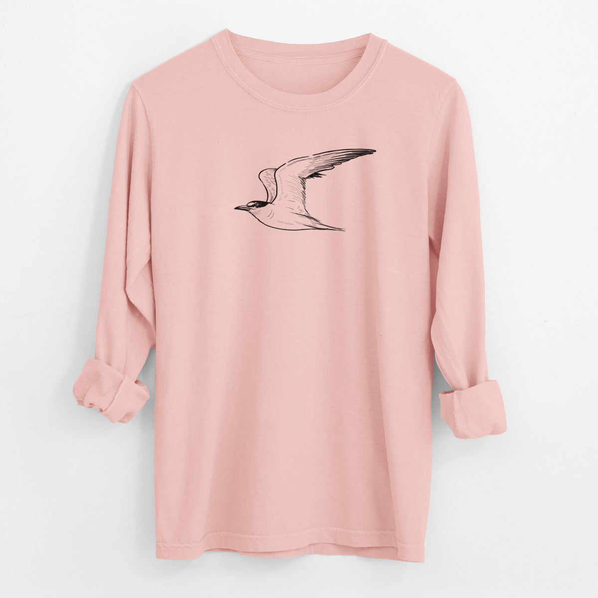 California Least Tern - Sterna antillarum browni - Men&#39;s Heavyweight 100% Cotton Long Sleeve