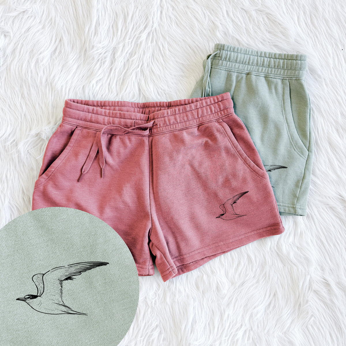 California Least Tern - Sterna antillarum browni - Women&#39;s Cali Wave Shorts