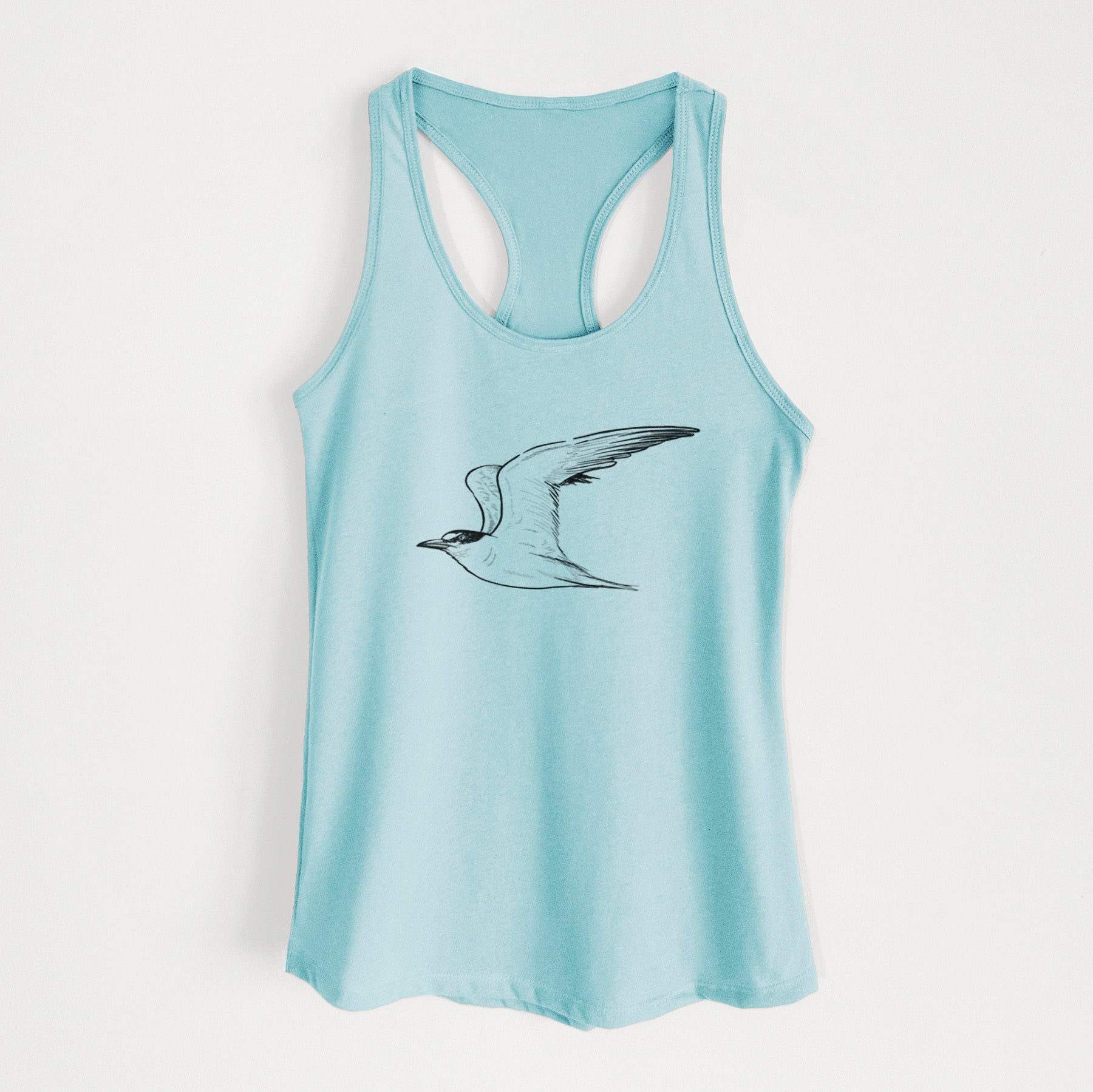 California Least Tern - Sterna antillarum browni - Women's Racerback Tanktop