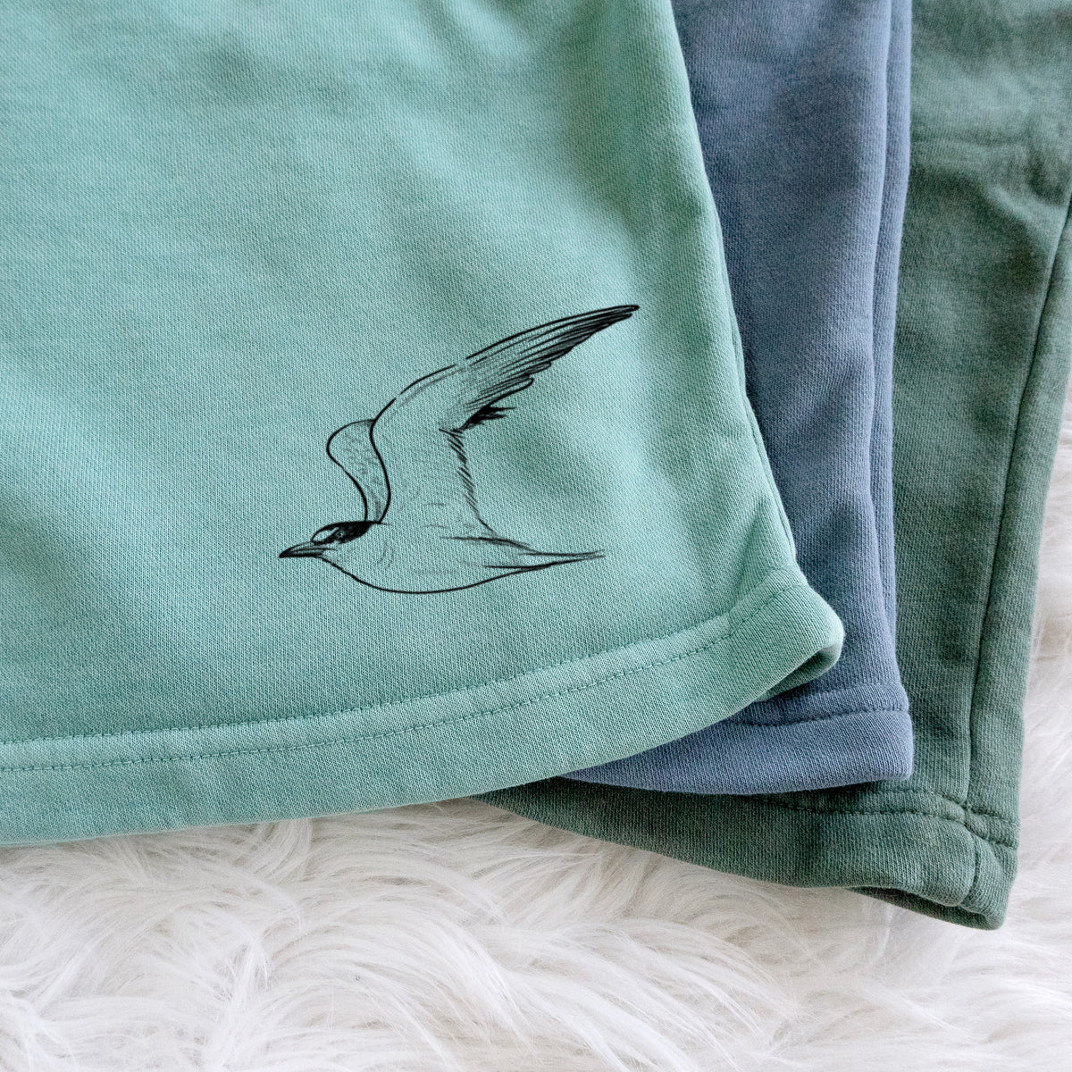 California Least Tern - Sterna antillarum browni - Unisex Pigment Dyed Shorts