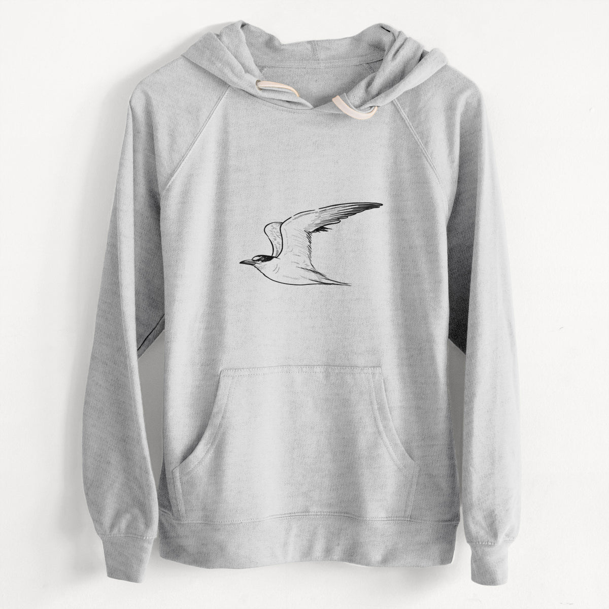 CLEARANCE - California Least Tern - Sterna antillarum browni  - Unisex Slim Fit Loopback Terry Hoodie