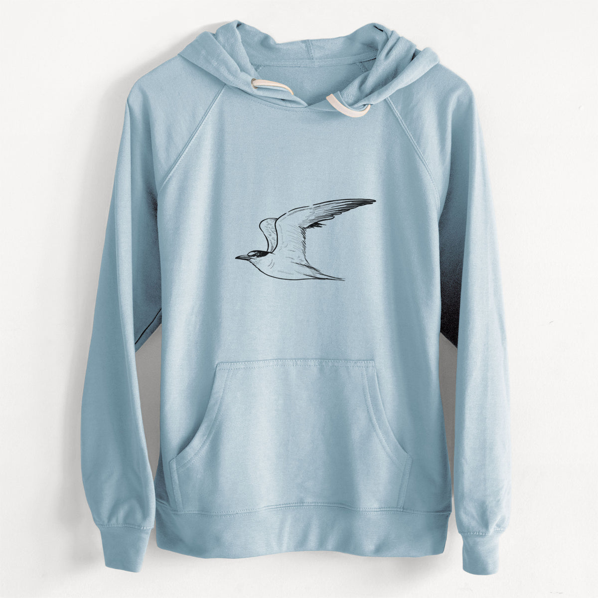 CLEARANCE - California Least Tern - Sterna antillarum browni  - Unisex Slim Fit Loopback Terry Hoodie