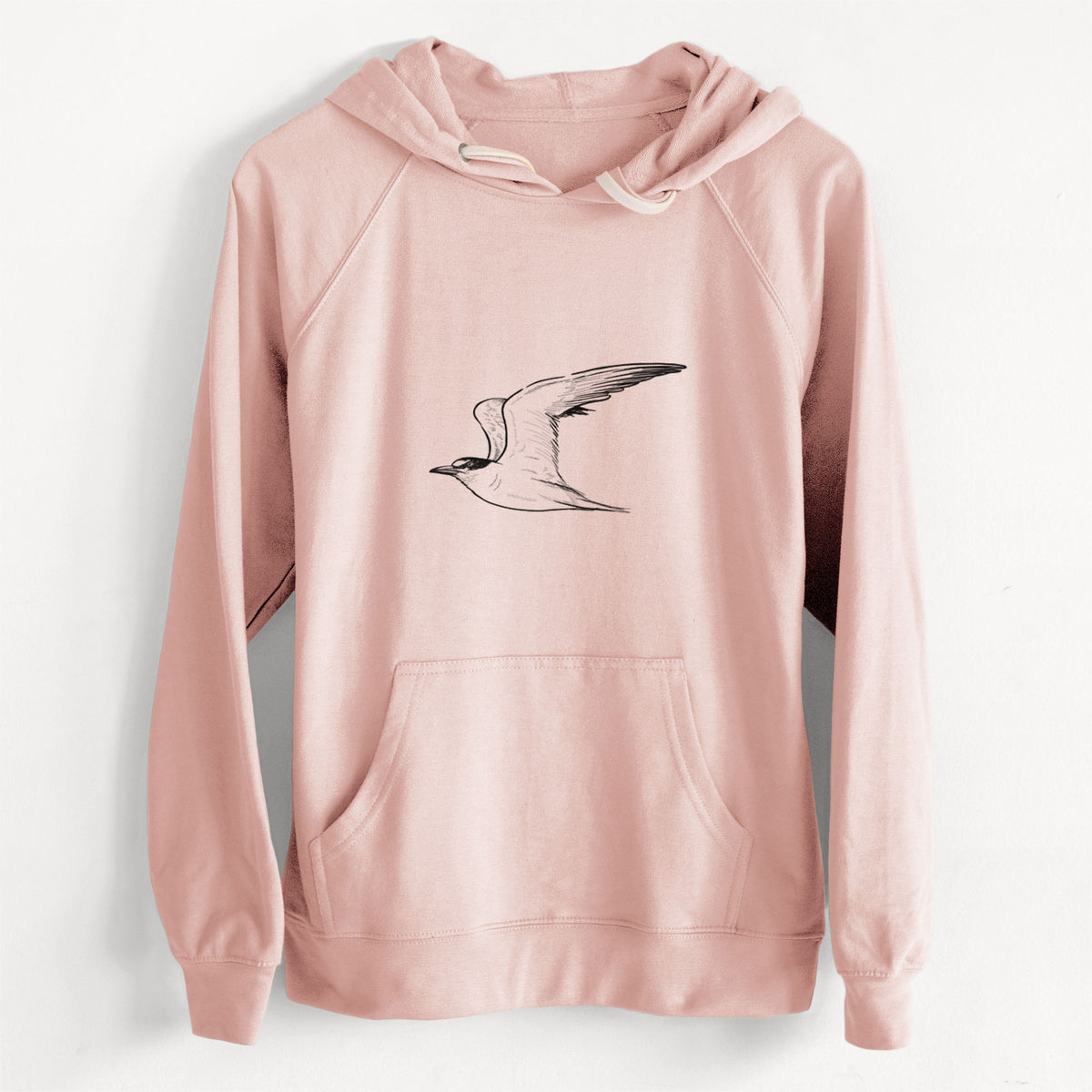 CLEARANCE - California Least Tern - Sterna antillarum browni  - Unisex Slim Fit Loopback Terry Hoodie