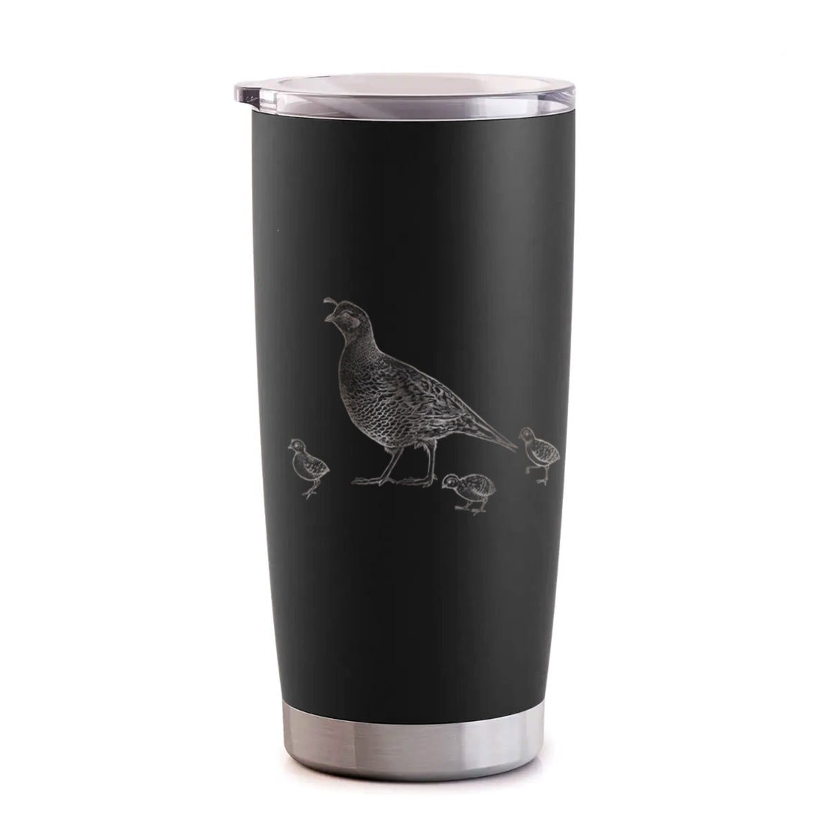 California Quail with Babies - Callipepla californica - 20oz Polar Insulated Tumbler