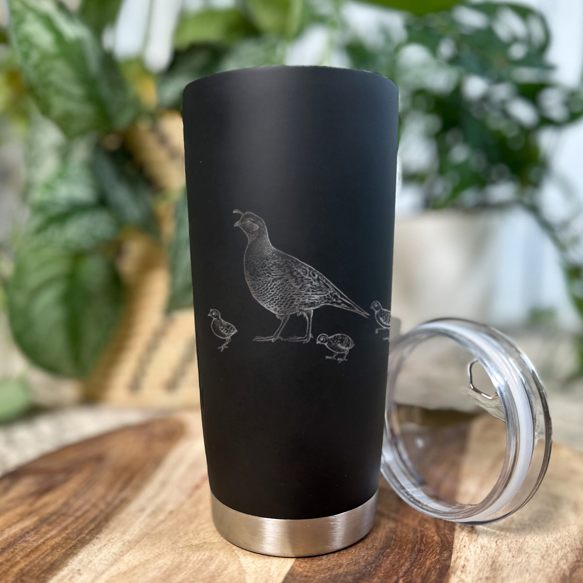 California Quail with Babies - Callipepla californica - 20oz Polar Insulated Tumbler