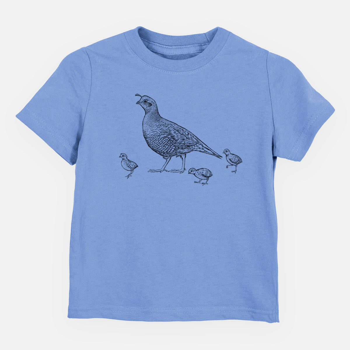 California Quail with Babies - Callipepla californica - Toddler/Youth Shirt