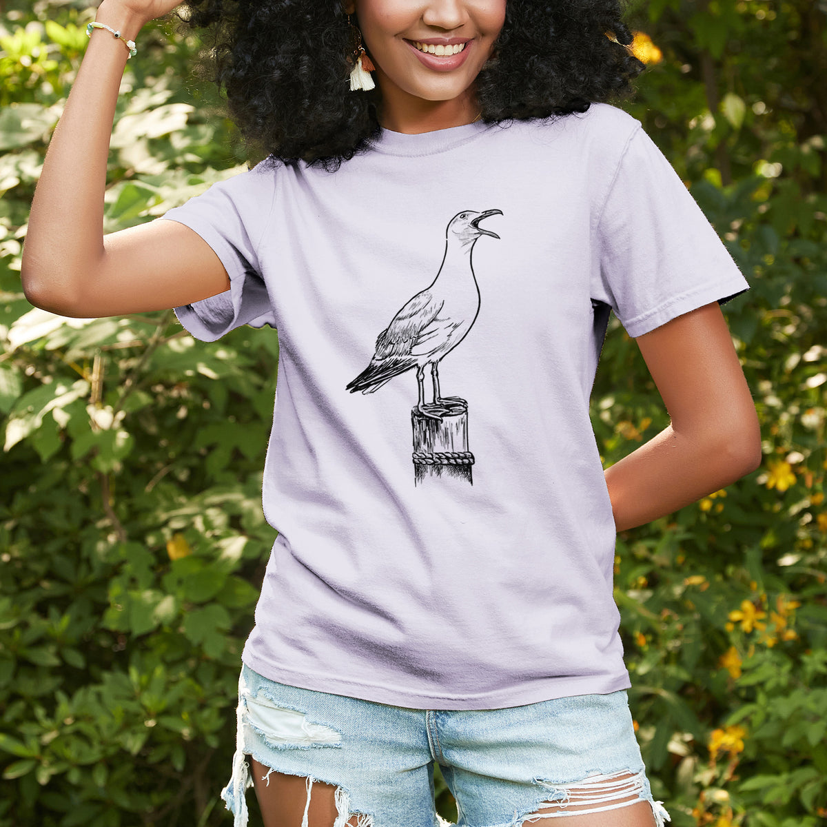 California Gull - Larus californicus - Unisex Comfort Colors Garment-Dyed Heavyweight T-shirt