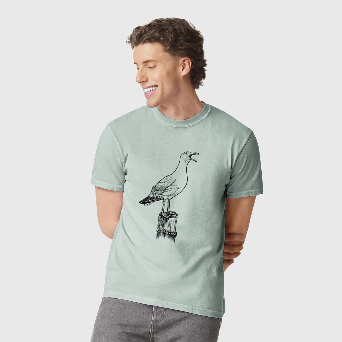 California Gull - Larus californicus - Unisex Comfort Colors Garment-Dyed Heavyweight T-shirt