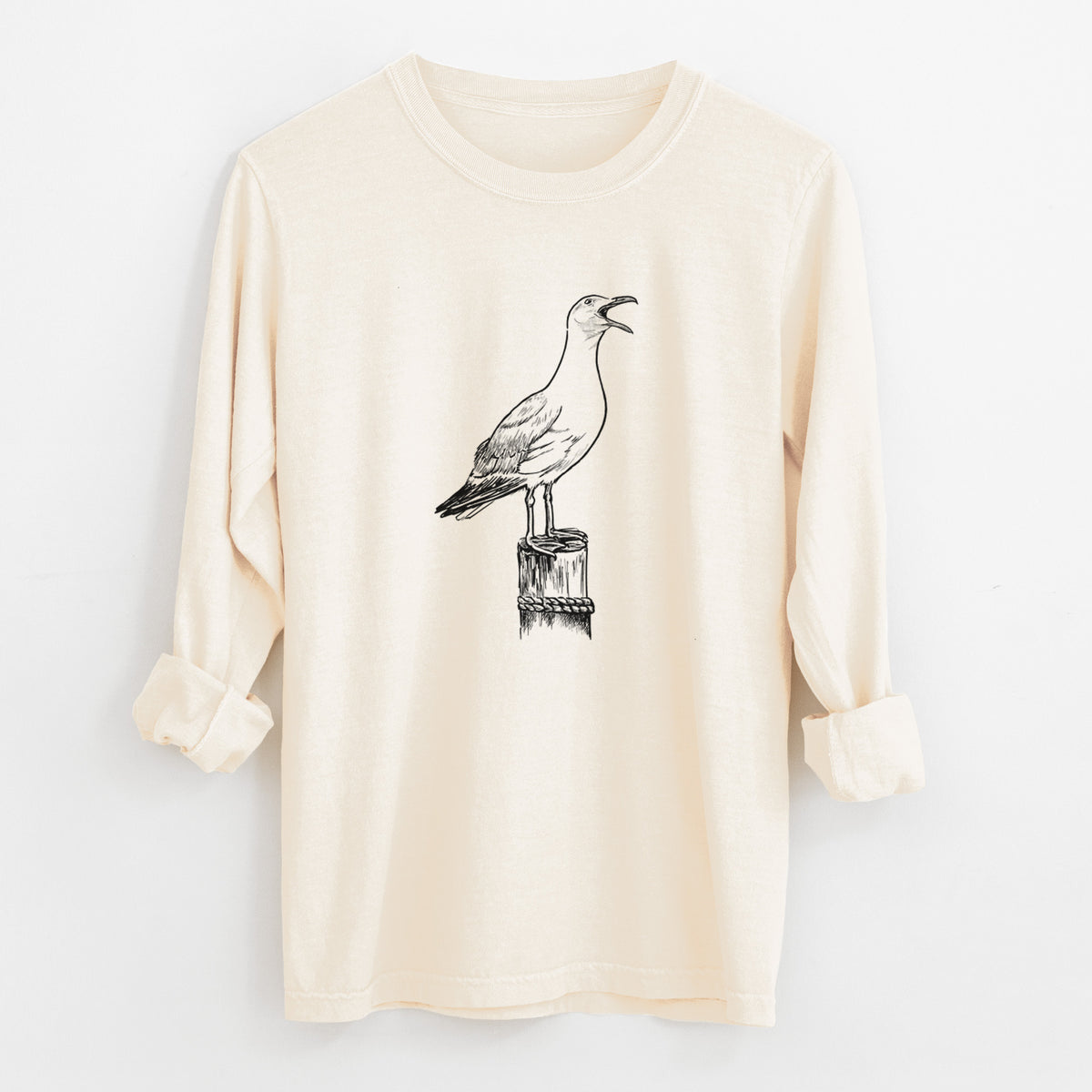 California Gull - Larus californicus - Unisex Comfort Colors 100% Cotton Long Sleeve