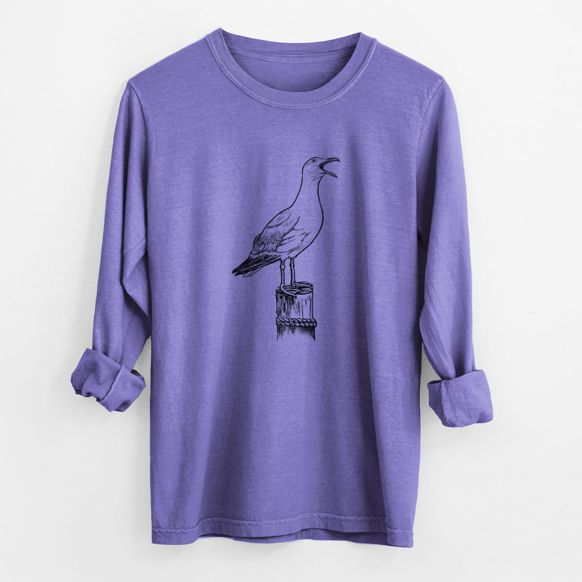 California Gull - Larus californicus - Unisex Comfort Colors 100% Cotton Long Sleeve