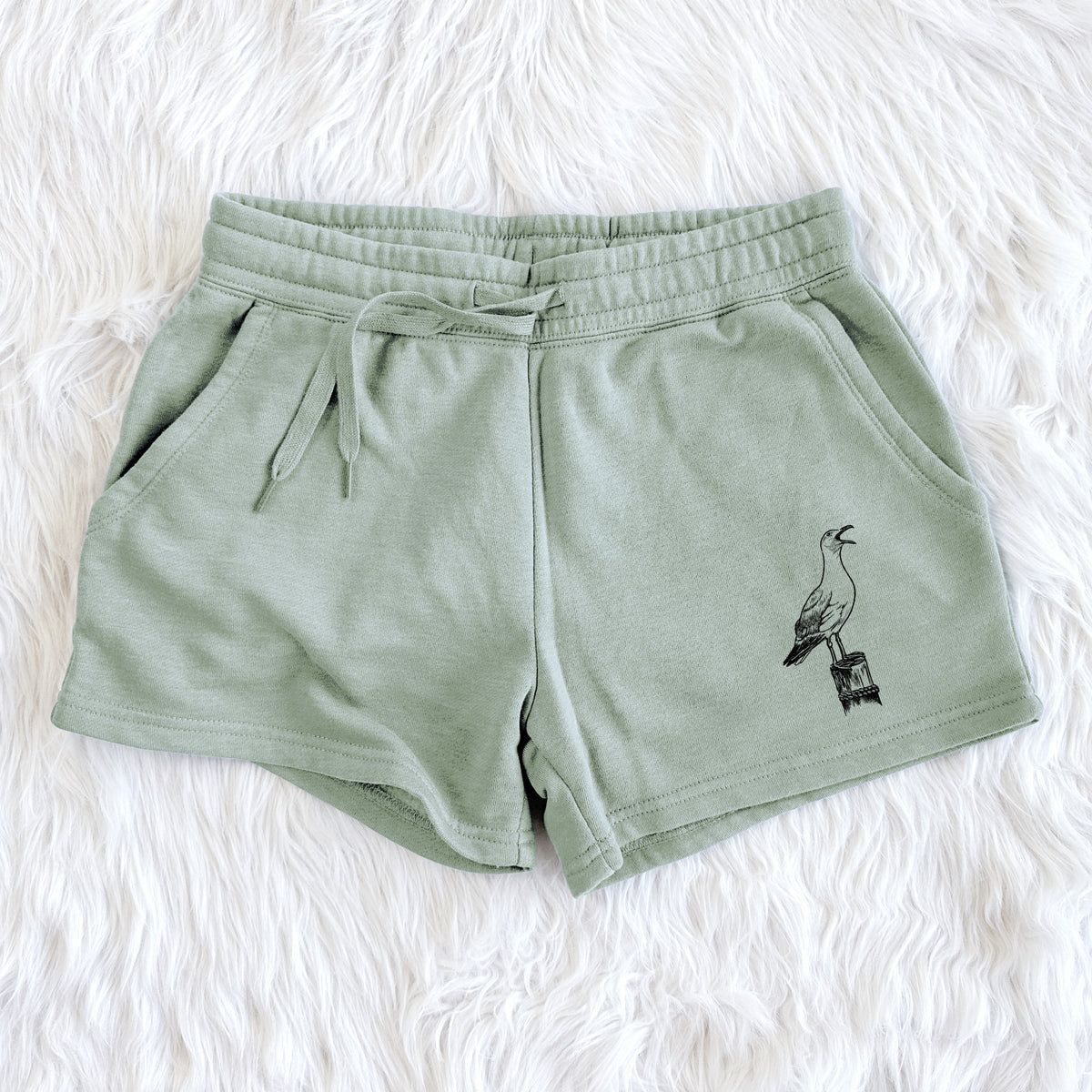 California Gull - Larus californicus - Women&#39;s Cali Wave Shorts