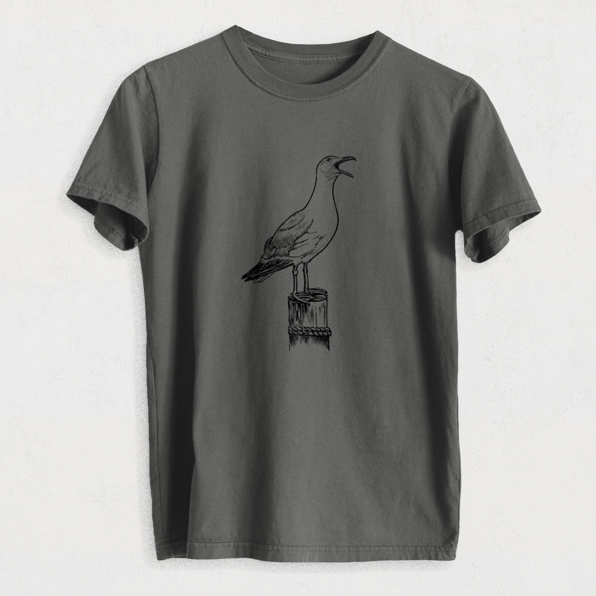 California Gull - Larus californicus - Heavyweight Men&#39;s 100% Organic Cotton Tee
