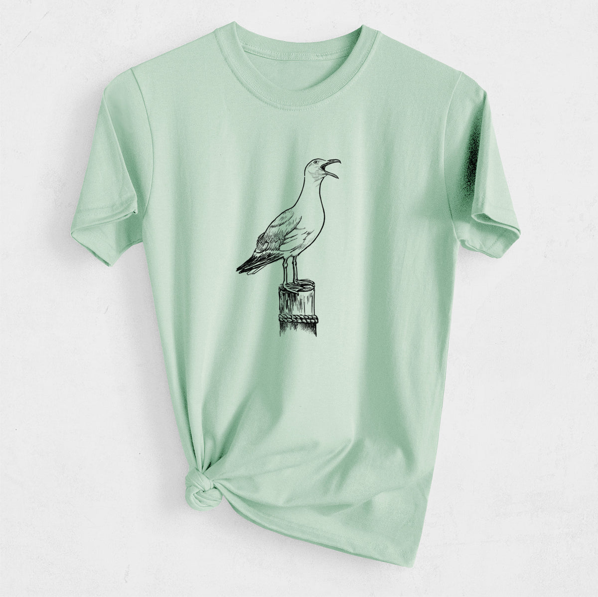 California Gull - Larus californicus - Heavyweight Men&#39;s 100% Organic Cotton Tee