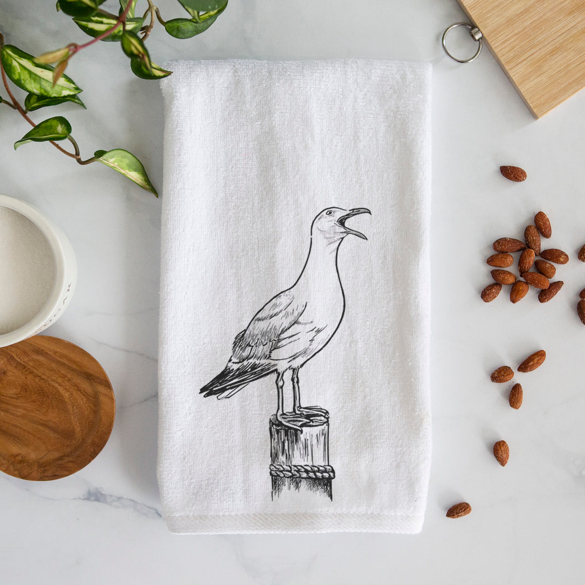 California Gull - Larus californicus Premium Decorative Hand Towel