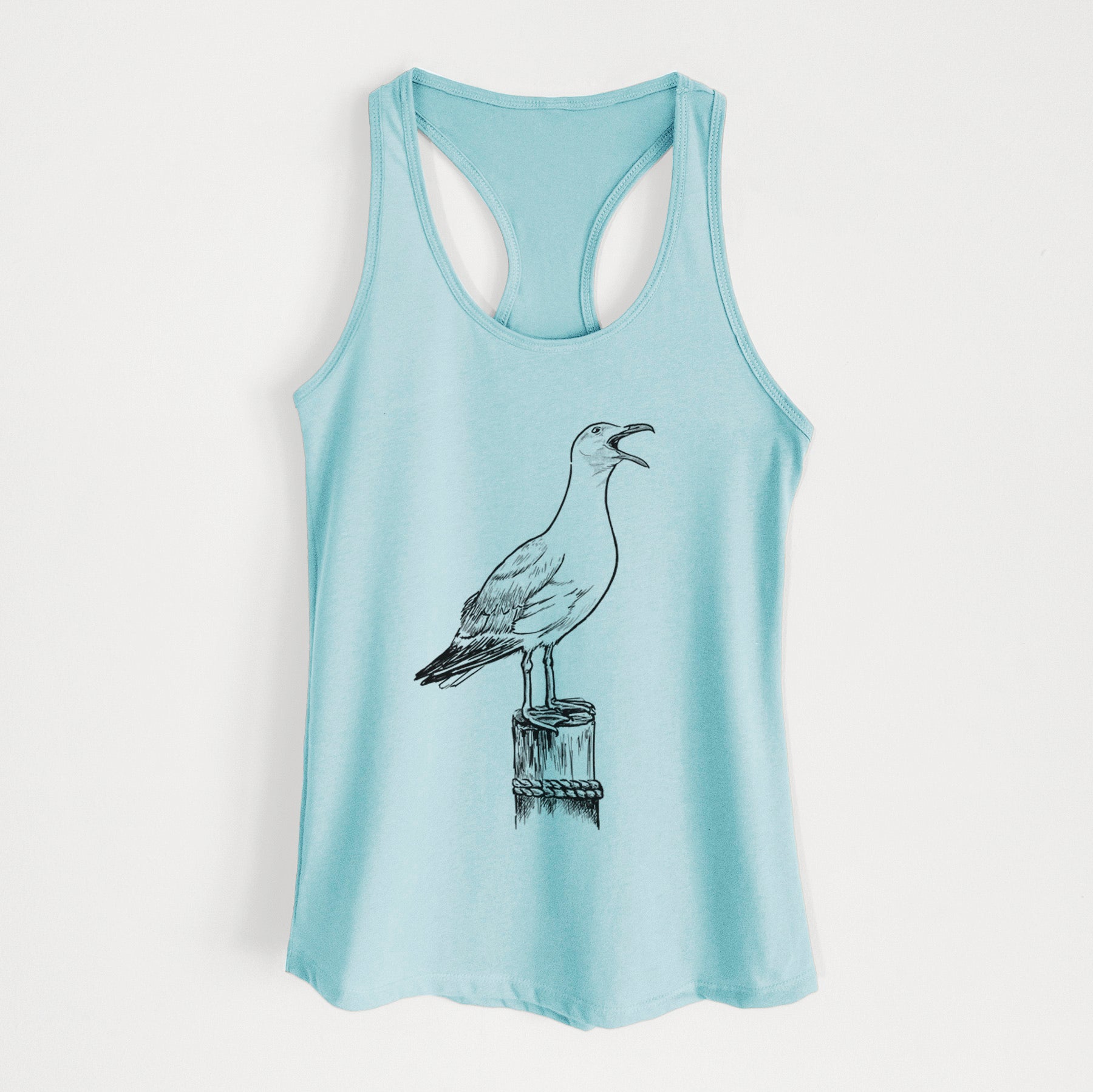 California Gull - Larus californicus - Women's Racerback Tanktop
