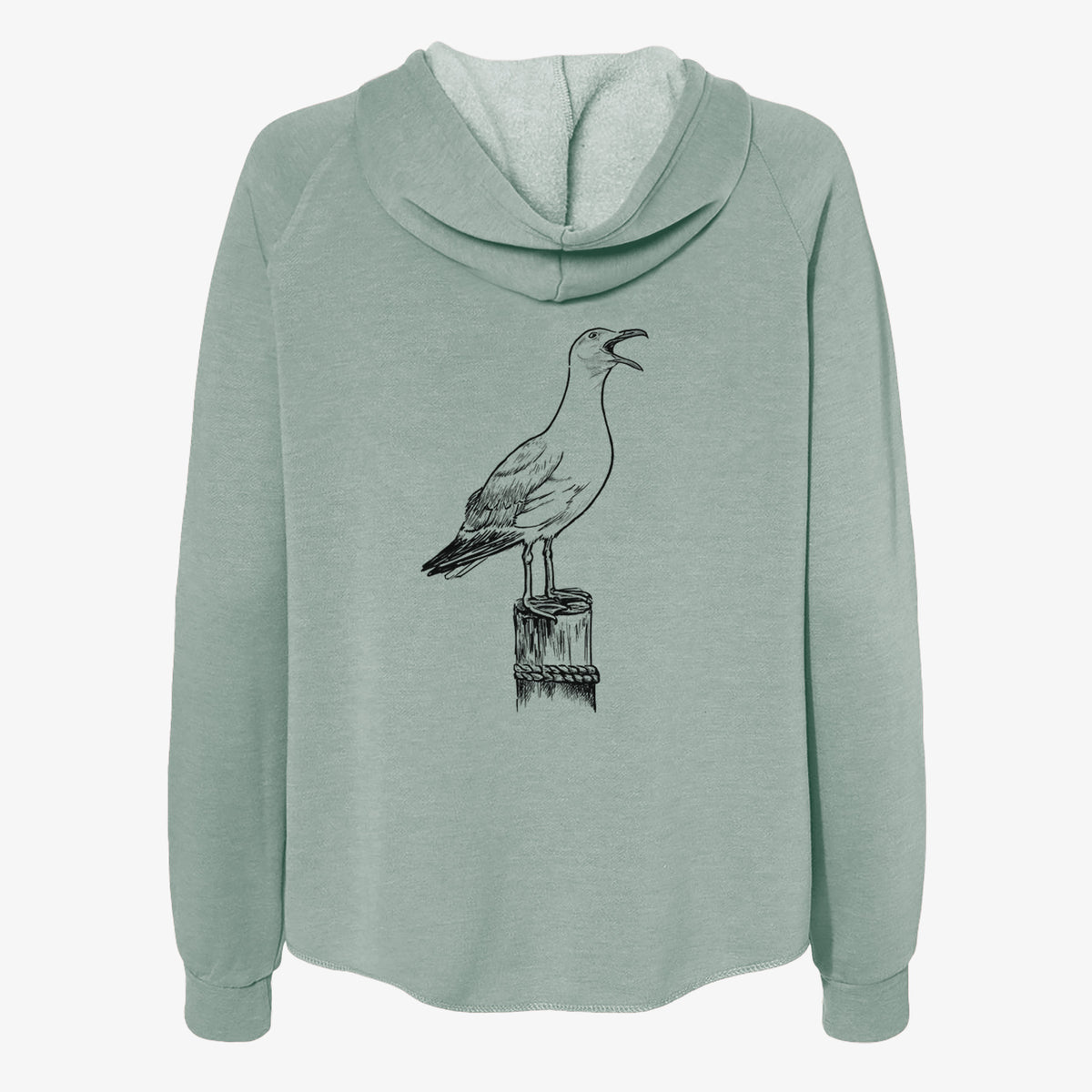 California Gull - Larus californicus - Women's Cali Wave Zip-Up Sweatshirt