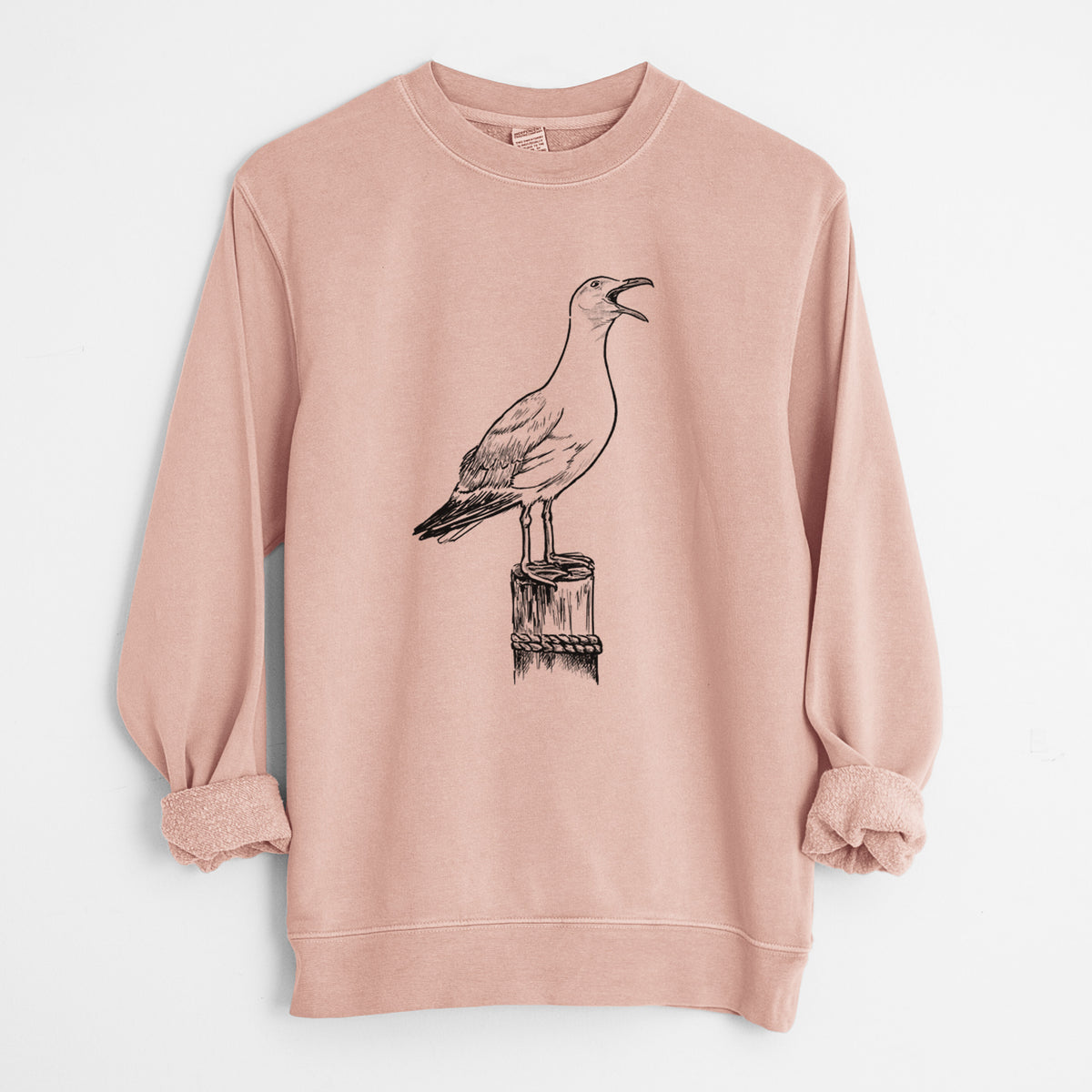 California Gull - Larus californicus - Unisex Pigment Dyed Crew Sweatshirt