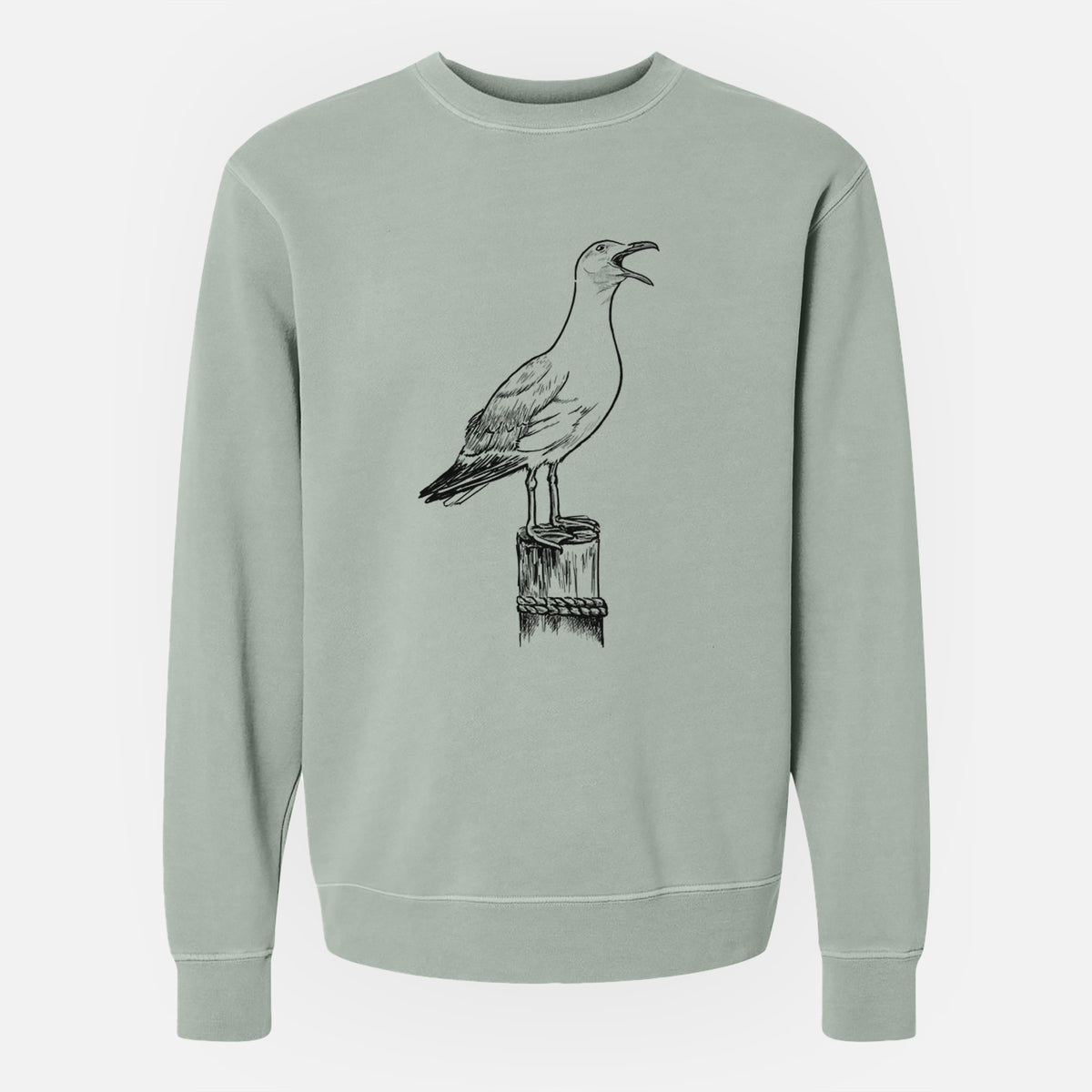 California Gull - Larus californicus - Unisex Pigment Dyed Crew Sweatshirt