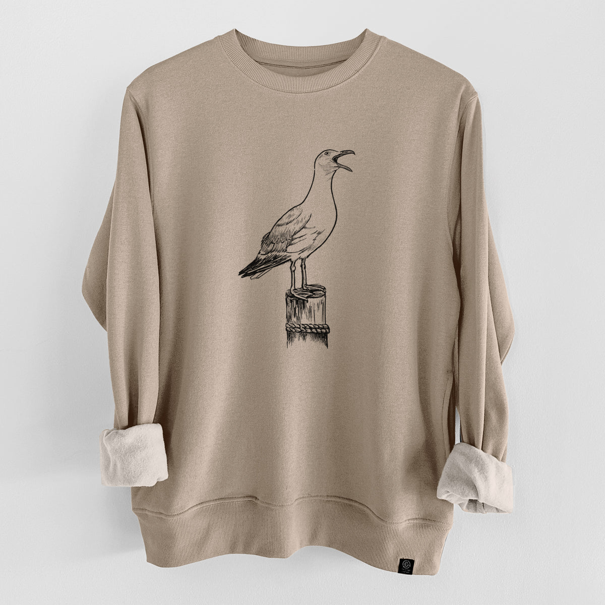 California Gull - Larus californicus  - Unisex Reclaimed Crewneck Sweatshirt