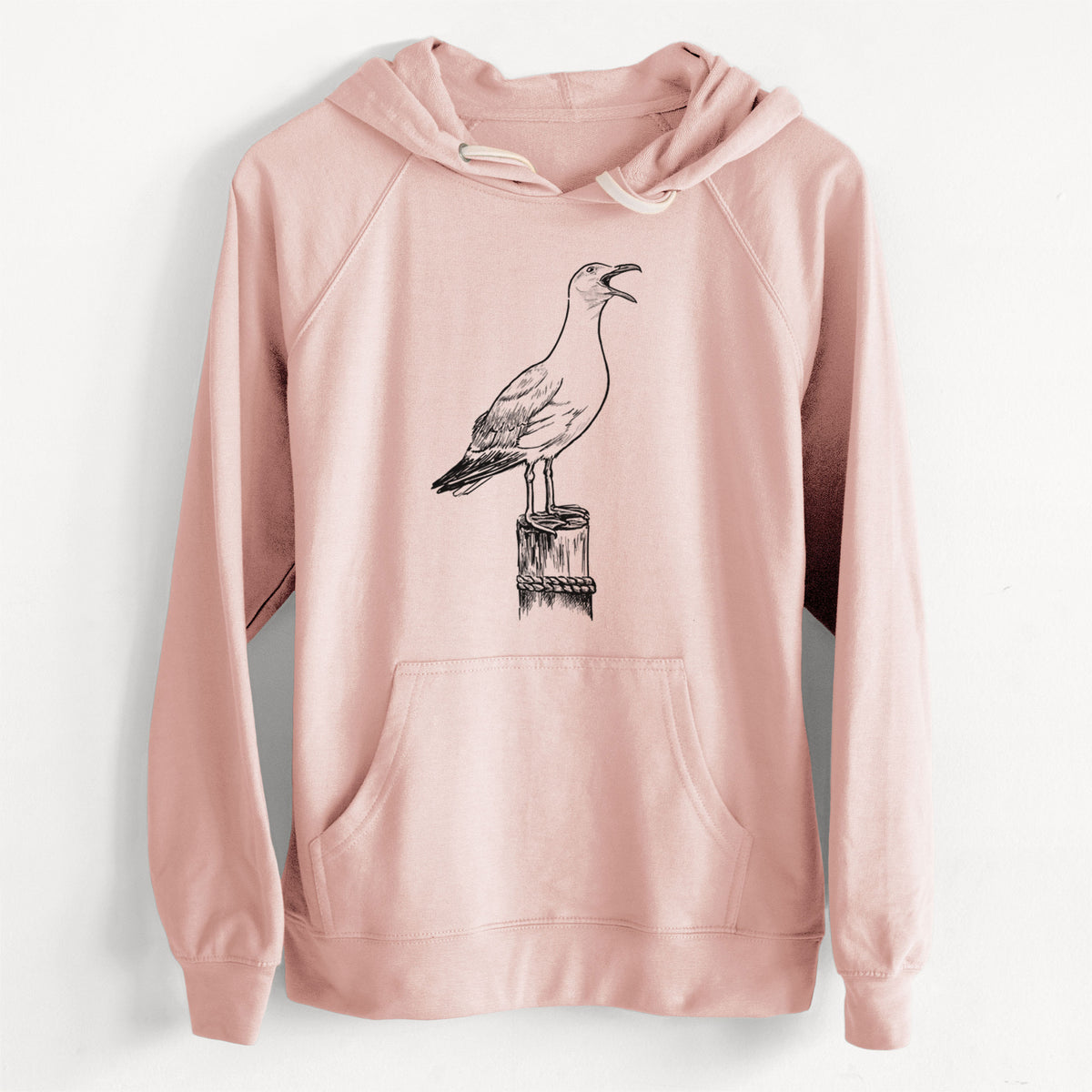 CLEARANCE - California Gull - Larus californicus  - Unisex Slim Fit Loopback Terry Hoodie