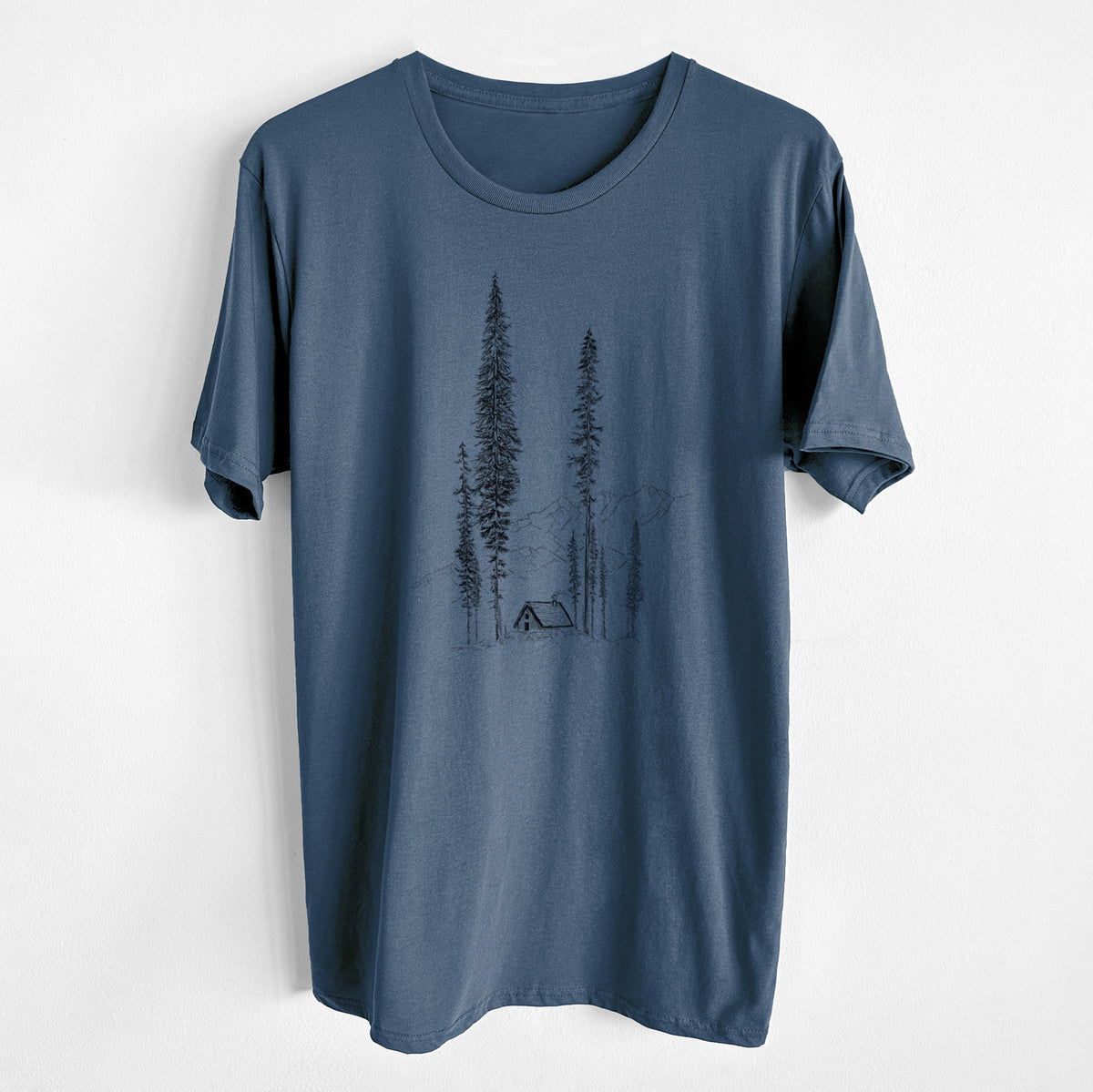 CLOSEOUT - Mountain Pine Cabin Retreat - Unisex Crewneck - Made in USA - 100% Organic Cotton