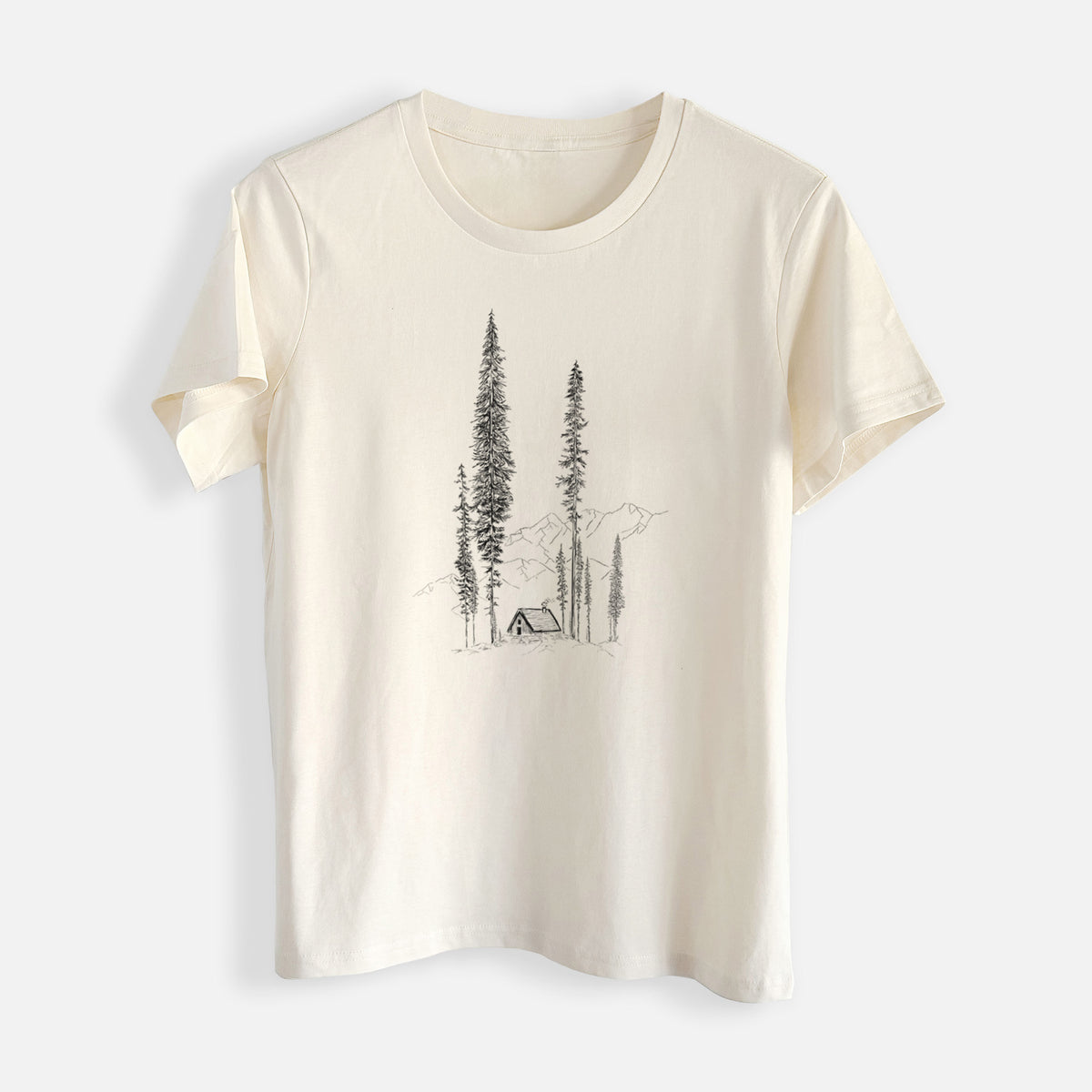 Mountain Pine Cabin Retreat - Womens Everyday Maple Tee