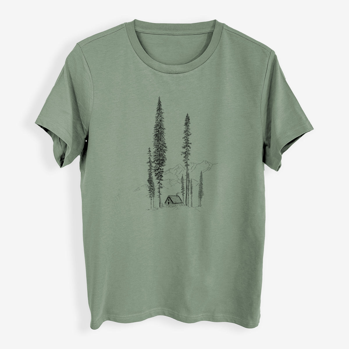 Mountain Pine Cabin Retreat - Womens Everyday Maple Tee