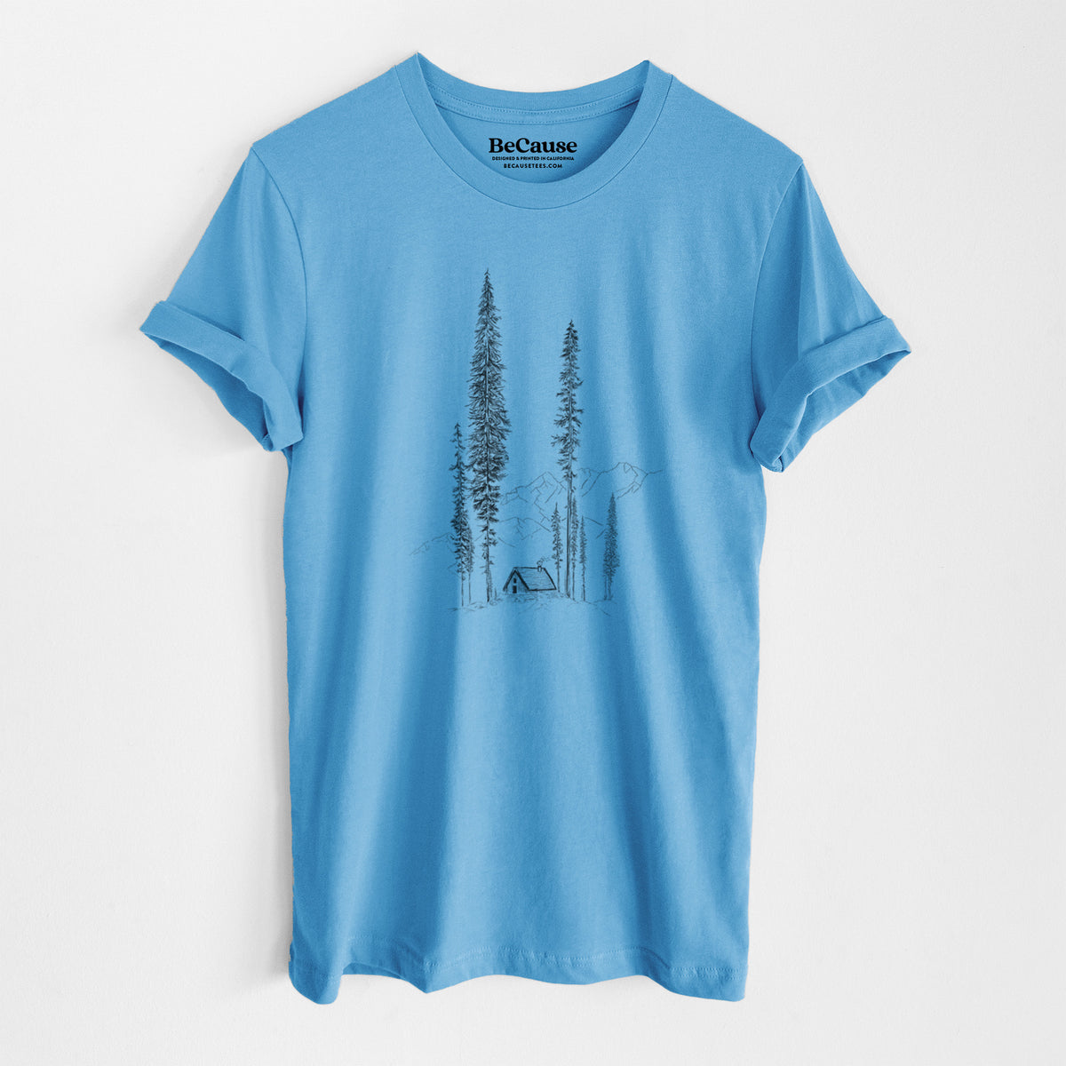 Mountain Pine Cabin Retreat - Lightweight 100% Cotton Unisex Crewneck