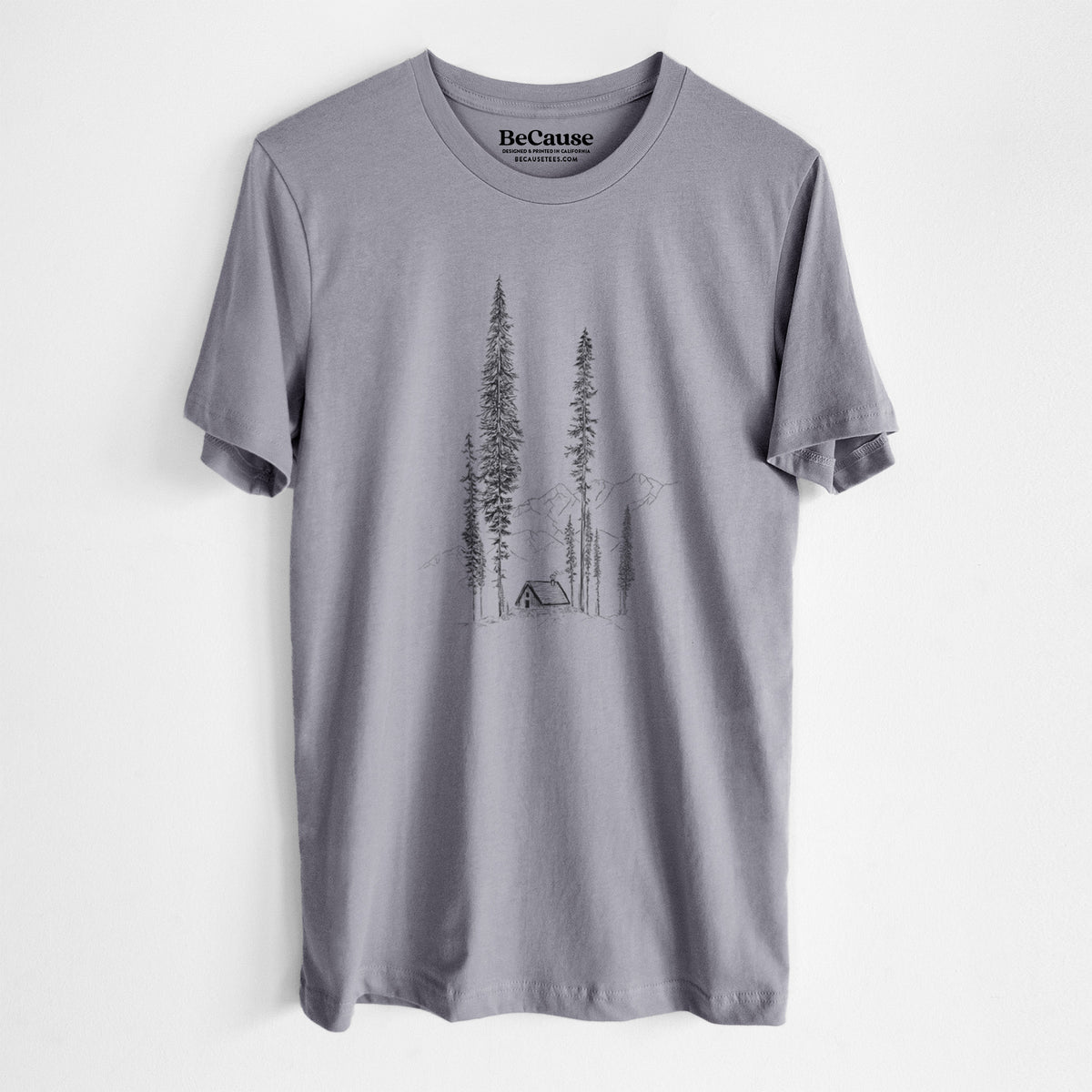 Mountain Pine Cabin Retreat - Lightweight 100% Cotton Unisex Crewneck