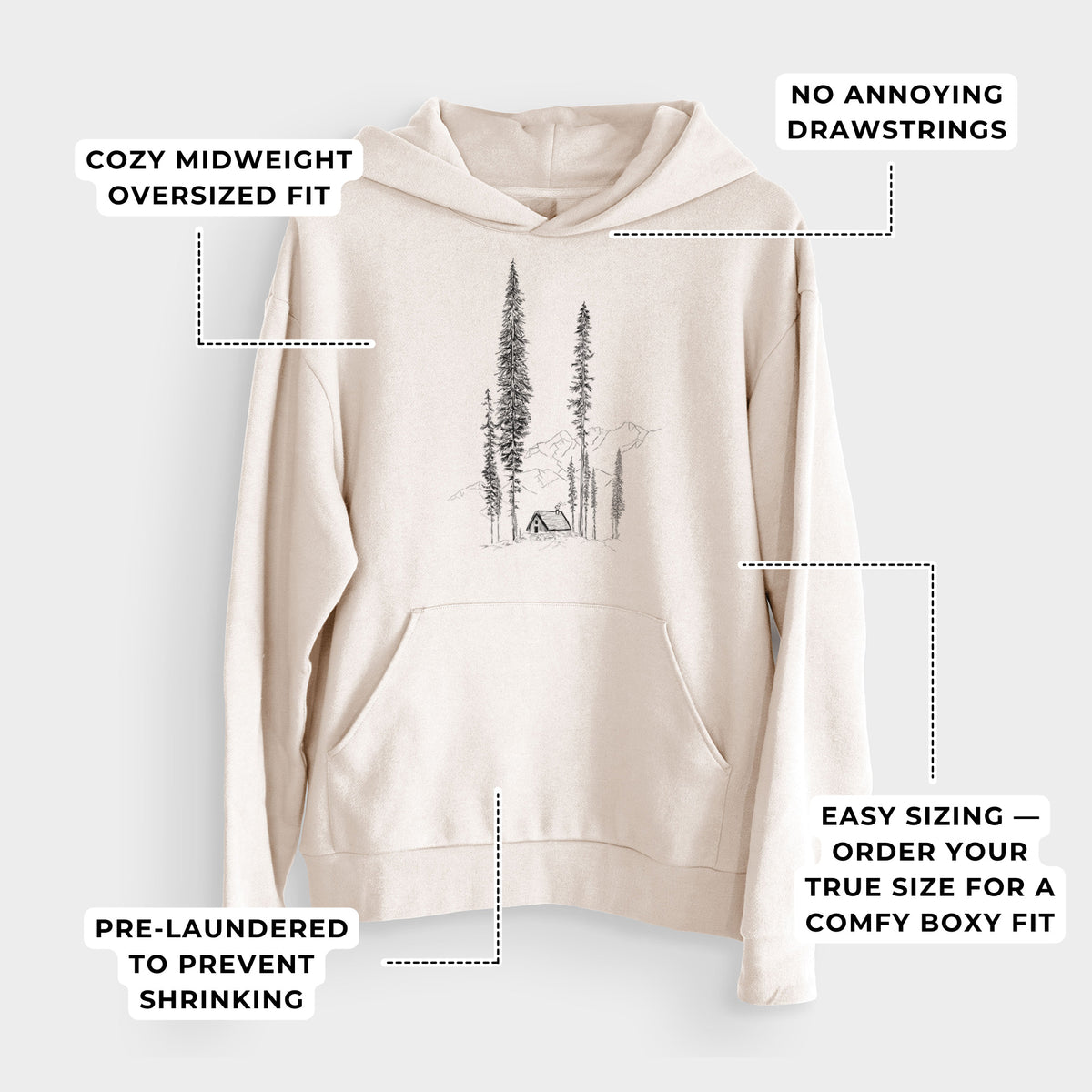 Mountain Pine Cabin Retreat  - Bodega Midweight Hoodie