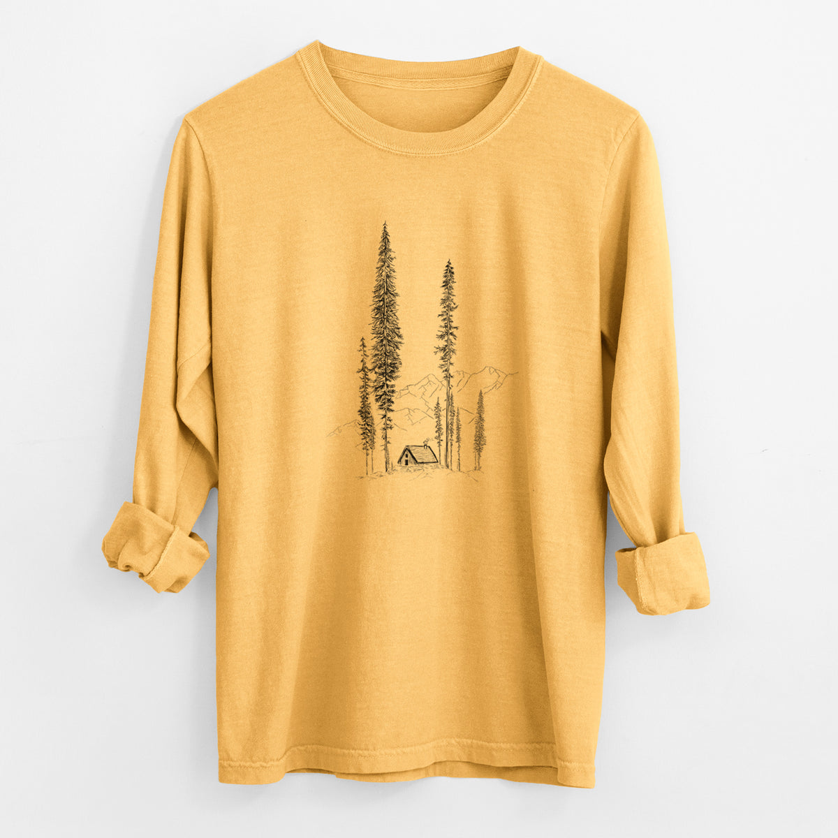 Mountain Pine Cabin Retreat - Unisex Comfort Colors 100% Cotton Long Sleeve