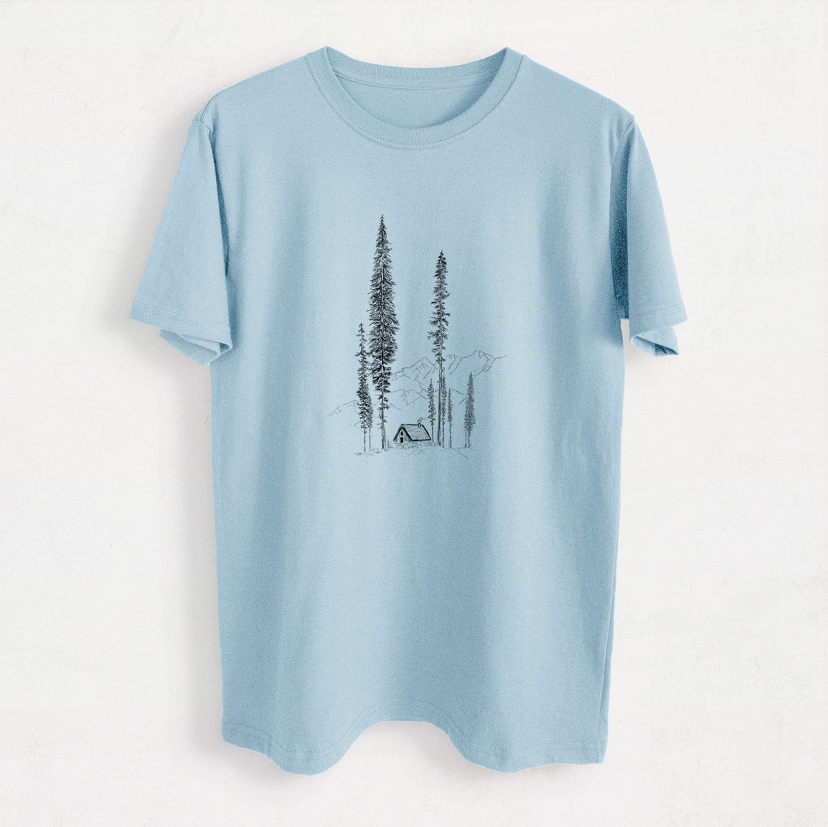 Mountain Pine Cabin Retreat - Heavyweight Men&#39;s 100% Organic Cotton Tee