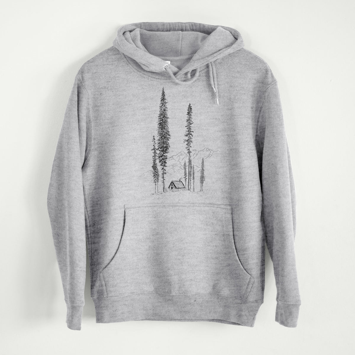 Mountain Pine Cabin Retreat  - Mid-Weight Unisex Premium Blend Hoodie