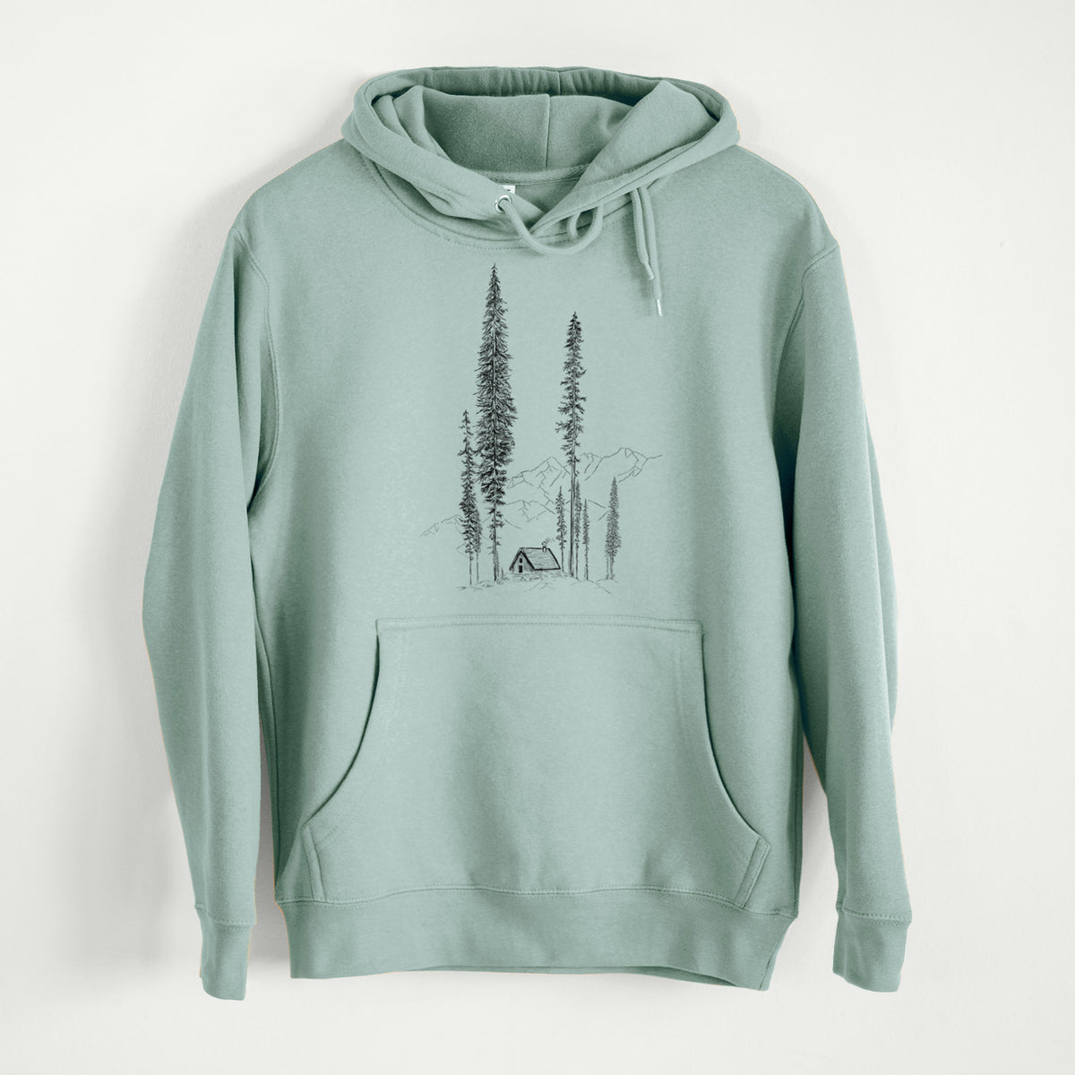 Mountain Pine Cabin Retreat  - Mid-Weight Unisex Premium Blend Hoodie