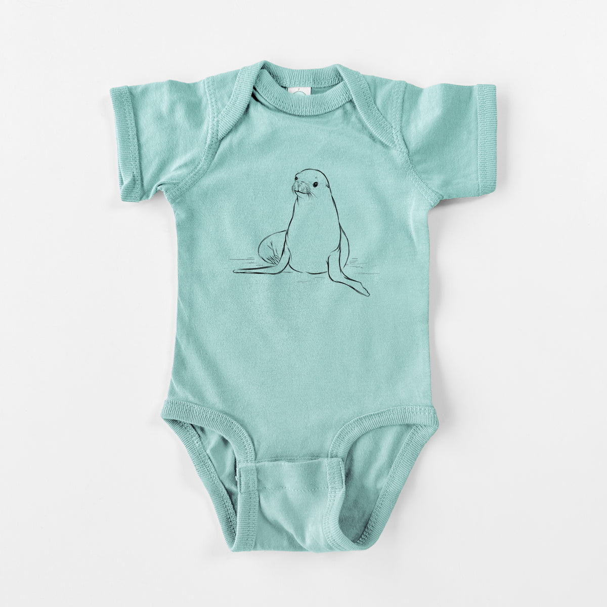 California Sea Lion - Zalophus californianus - Baby Fine Jersey Bodysuit