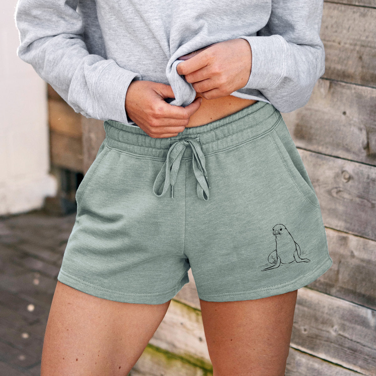 California Sea Lion - Zalophus californianus - Women&#39;s Cali Wave Shorts