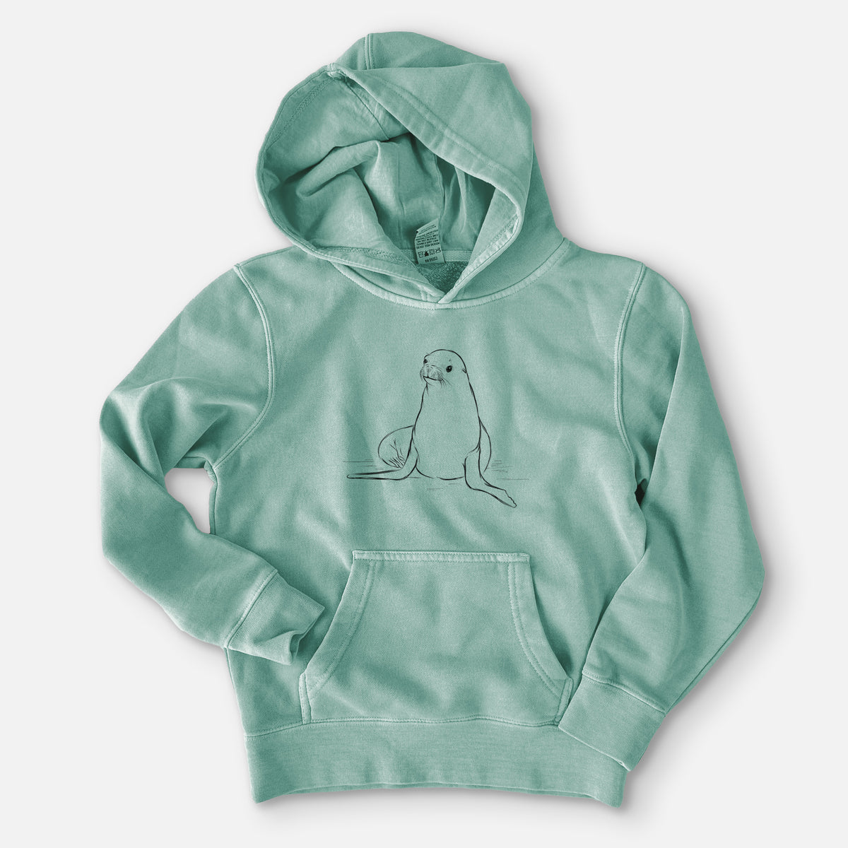 California Sea Lion - Zalophus californianus - Youth Pigment Dyed Hoodie