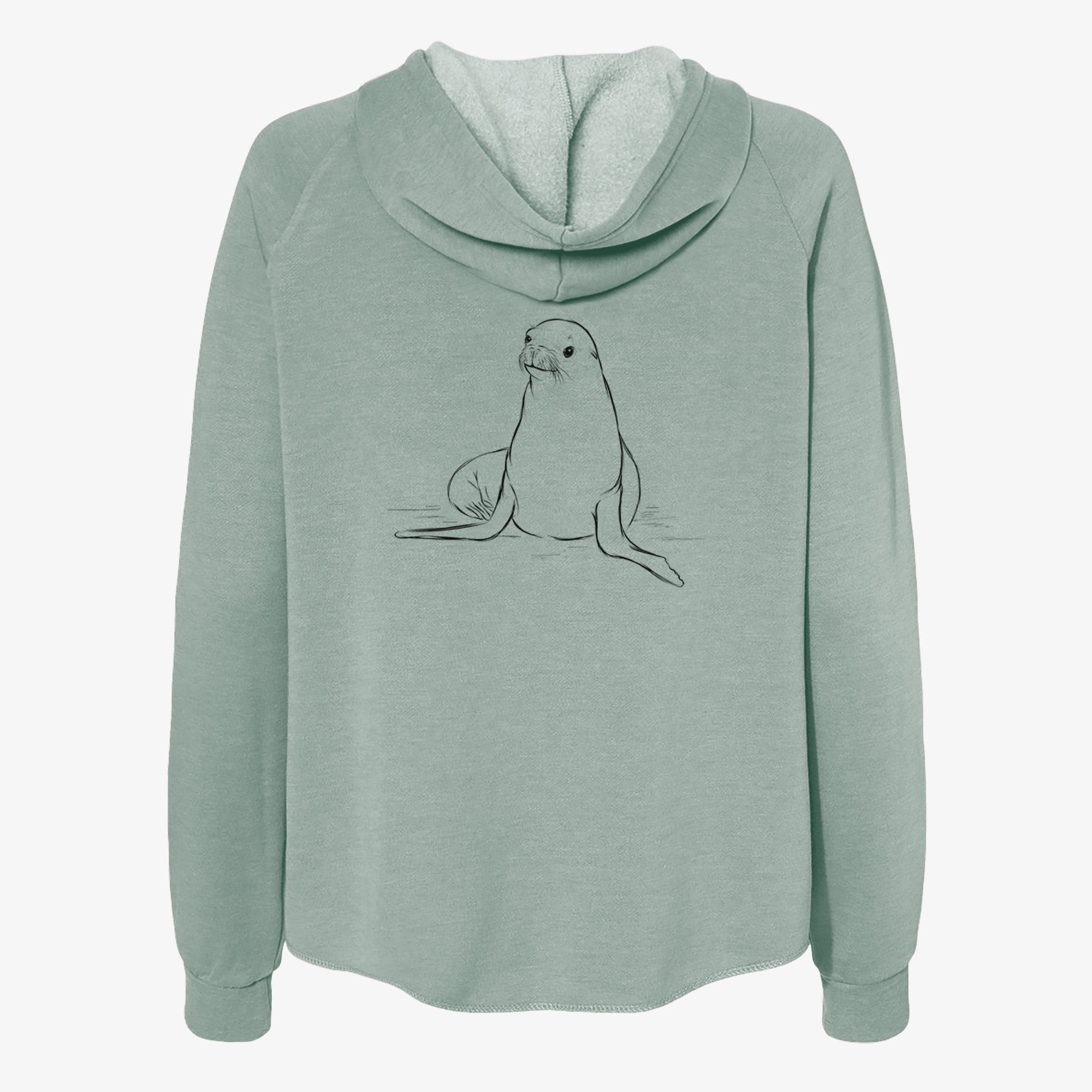 California Sea Lion - Zalophus californianus - Women's Cali Wave Zip-Up Sweatshirt