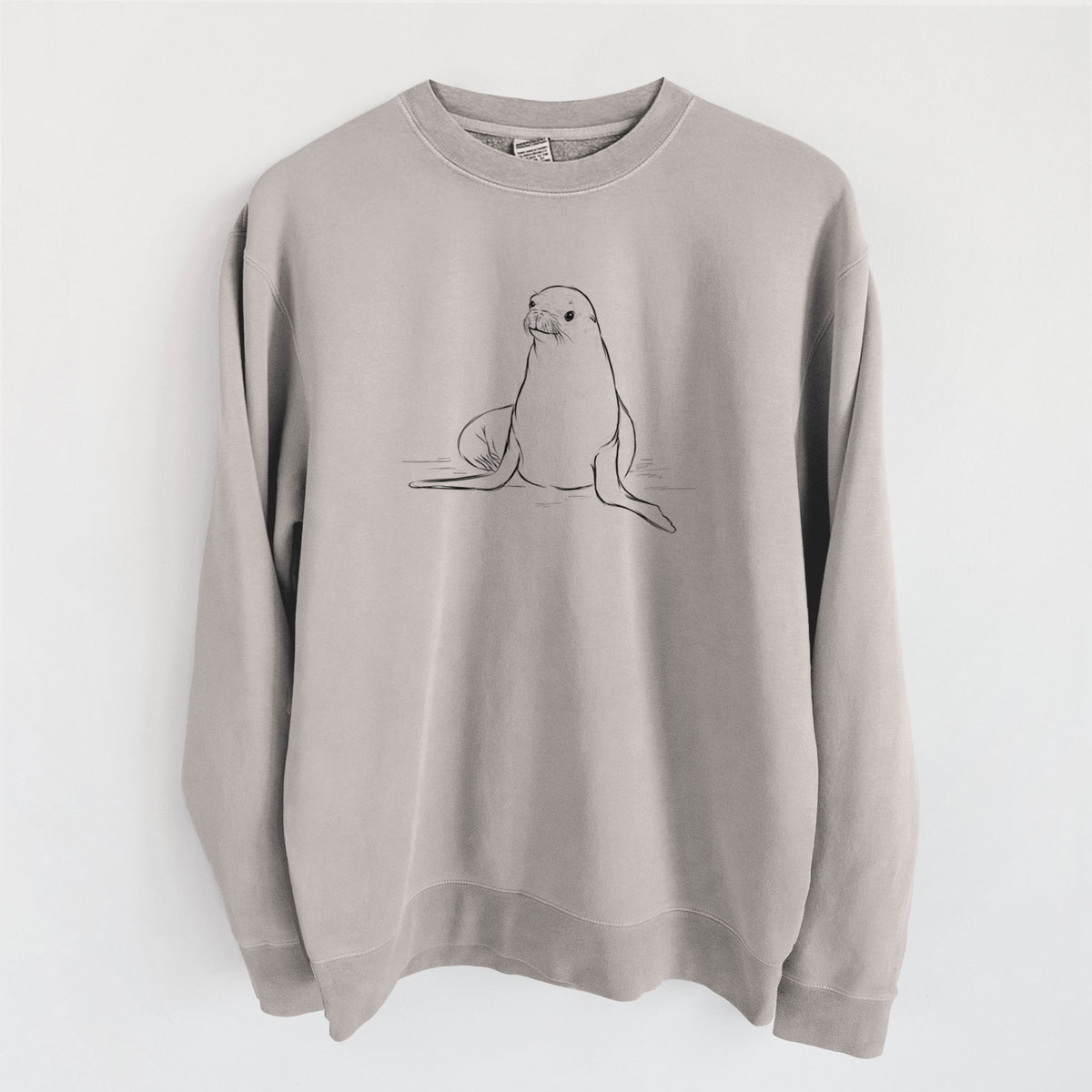 California Sea Lion - Zalophus californianus - Unisex Pigment Dyed Crew Sweatshirt