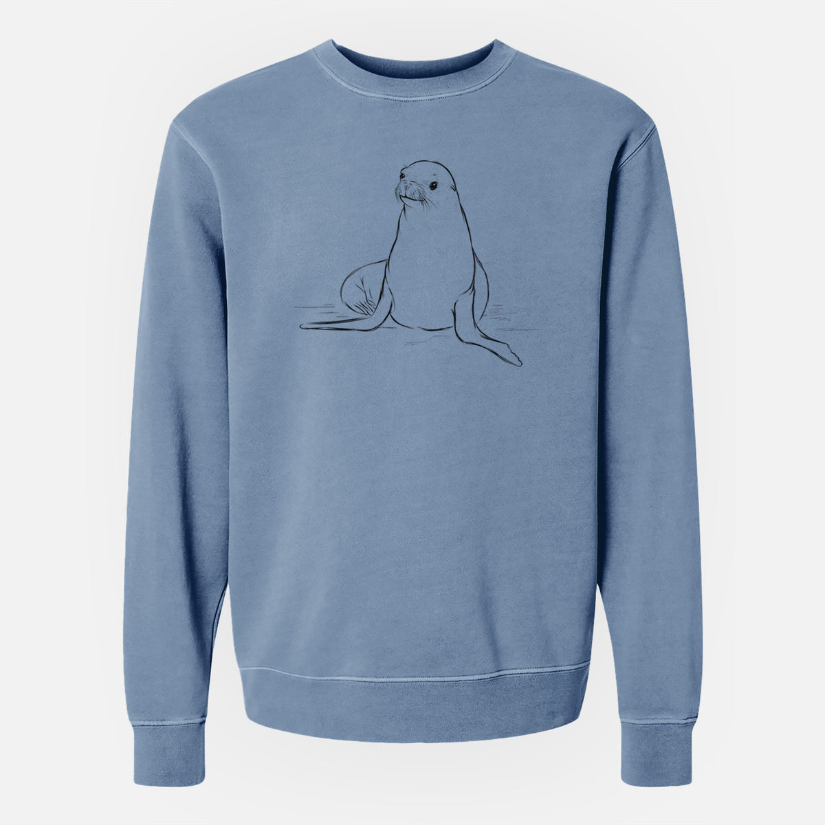 California Sea Lion - Zalophus californianus - Unisex Pigment Dyed Crew Sweatshirt