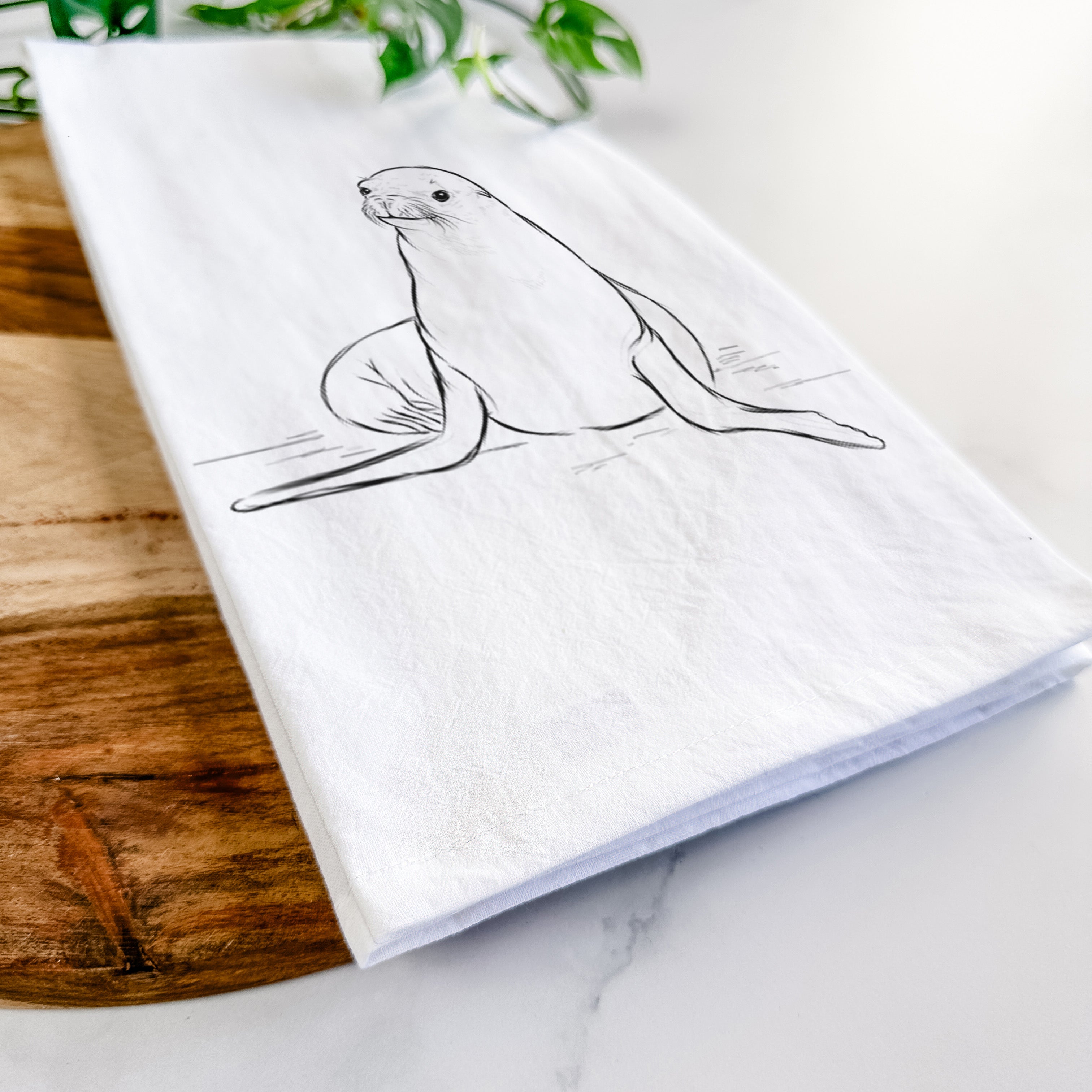California Sea Lion - Zalophus californianus Tea Towel