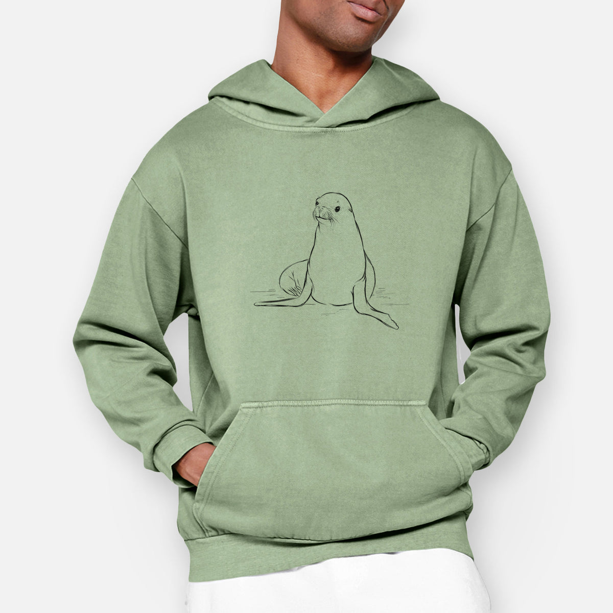 California Sea Lion - Zalophus californianus  - Urban Heavyweight Hoodie