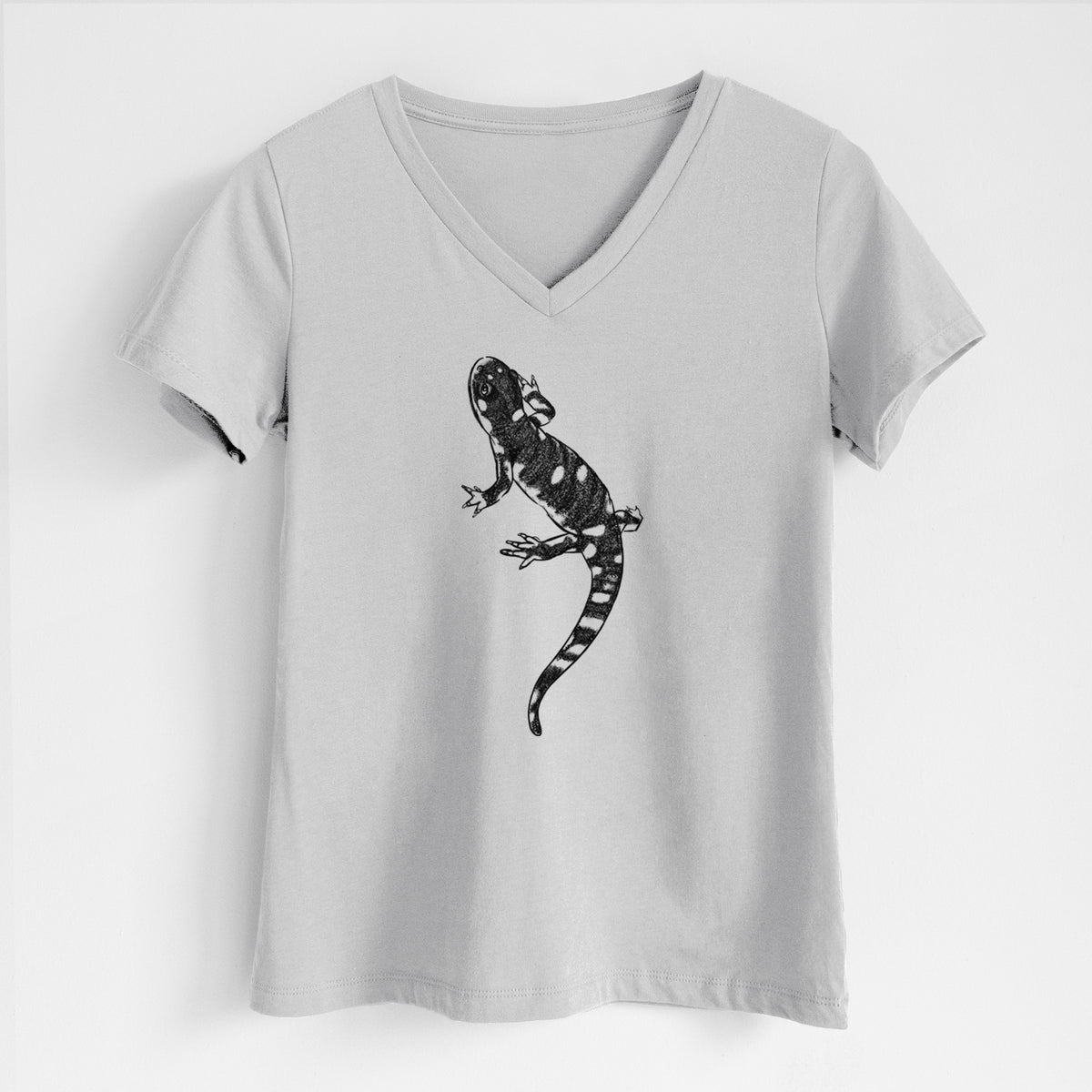 California Tiger Salamander - Ambystoma californiense - Women&#39;s Lightweight Relaxed Fit 100% Cotton V-neck