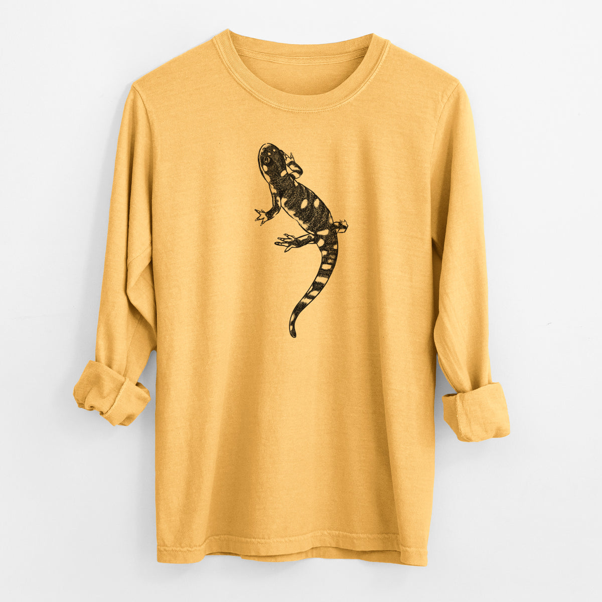 California Tiger Salamander - Ambystoma californiense - Men&#39;s Heavyweight 100% Cotton Long Sleeve