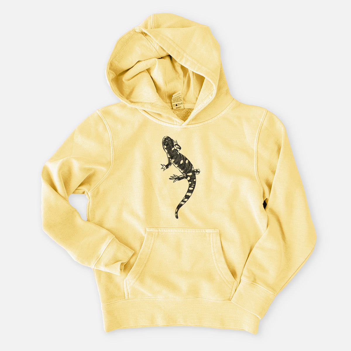 California Tiger Salamander - Ambystoma californiense - Youth Pigment Dyed Hoodie