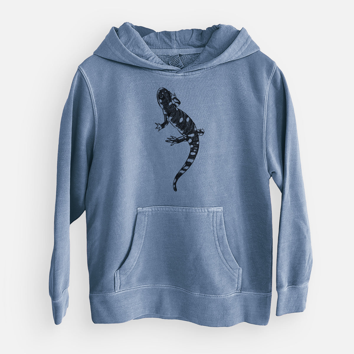 California Tiger Salamander - Ambystoma californiense - Youth Pigment Dyed Hoodie