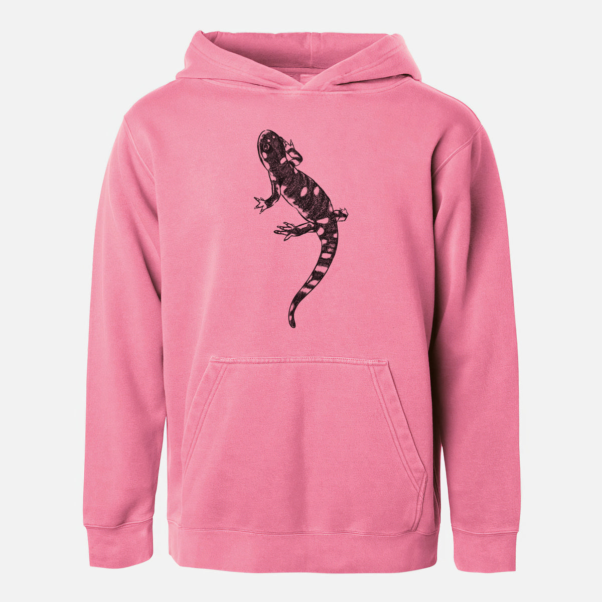 California Tiger Salamander - Ambystoma californiense - Youth Pigment Dyed Hoodie