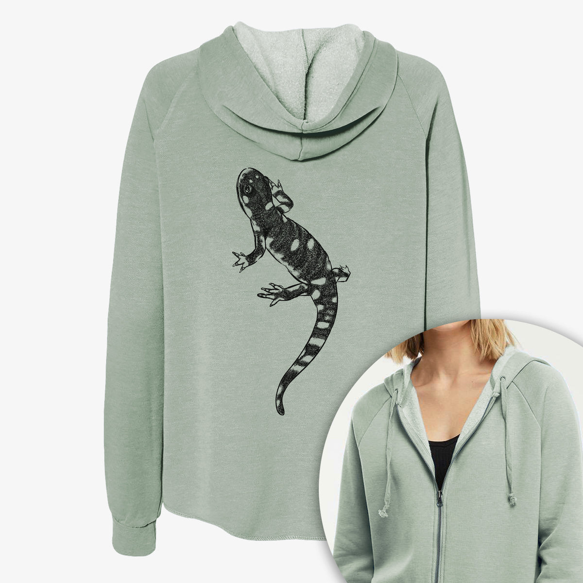 California Tiger Salamander - Ambystoma californiense - Women's Cali Wave Zip-Up Sweatshirt